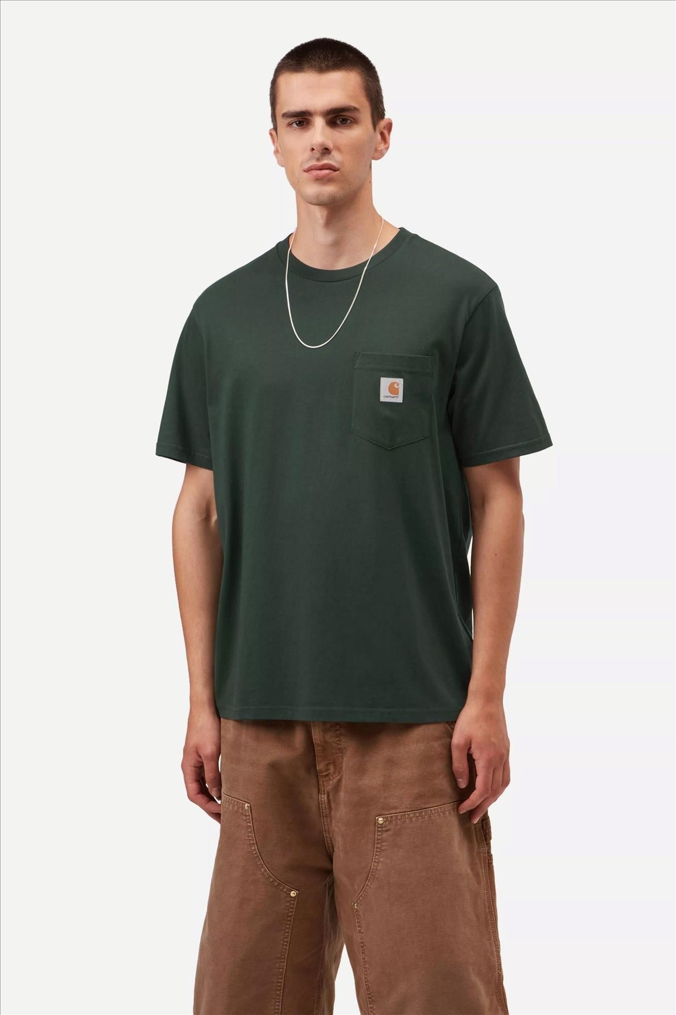 Carhartt WIP - Donkergroene Pocket T-shirt