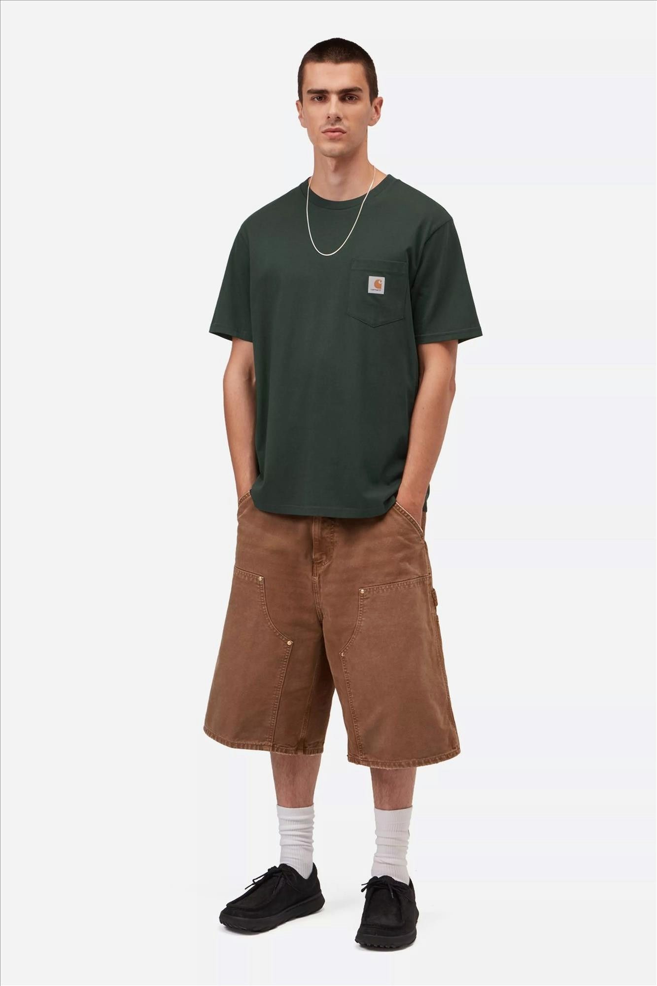 Carhartt WIP - Donkergroene Pocket T-shirt