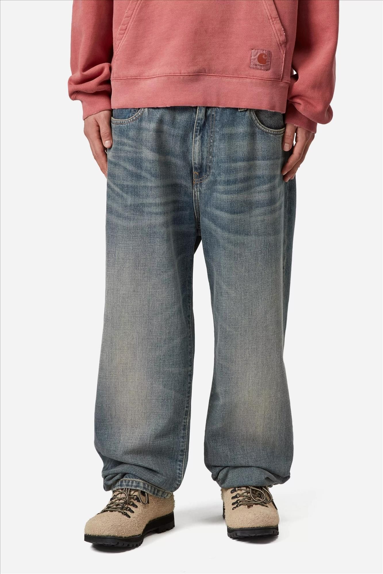 Carhartt WIP - Blauwe Worn Aaron regular tapered jeans