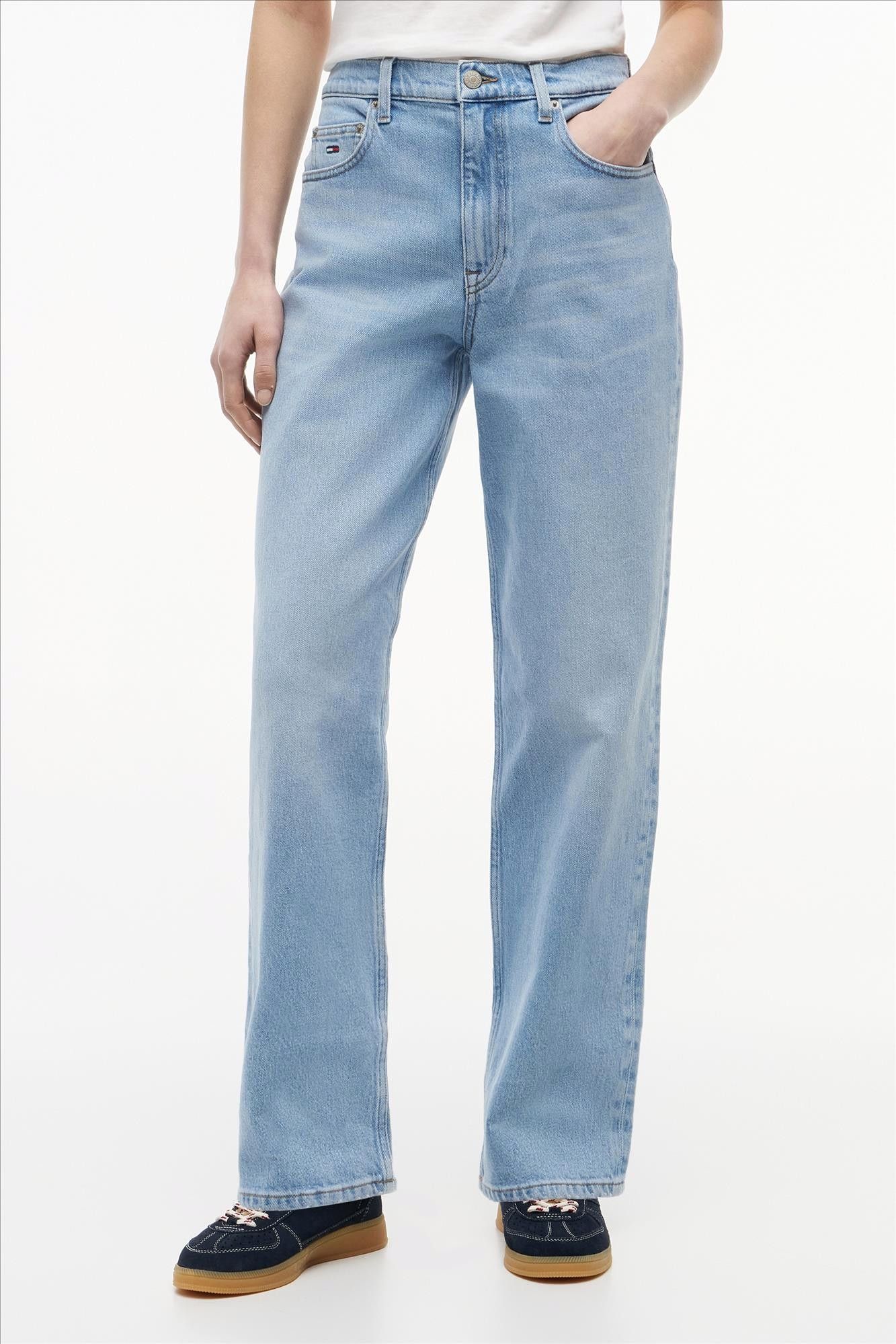 Tommy Jeans - Lichtblauwe Layla slim straight jeans