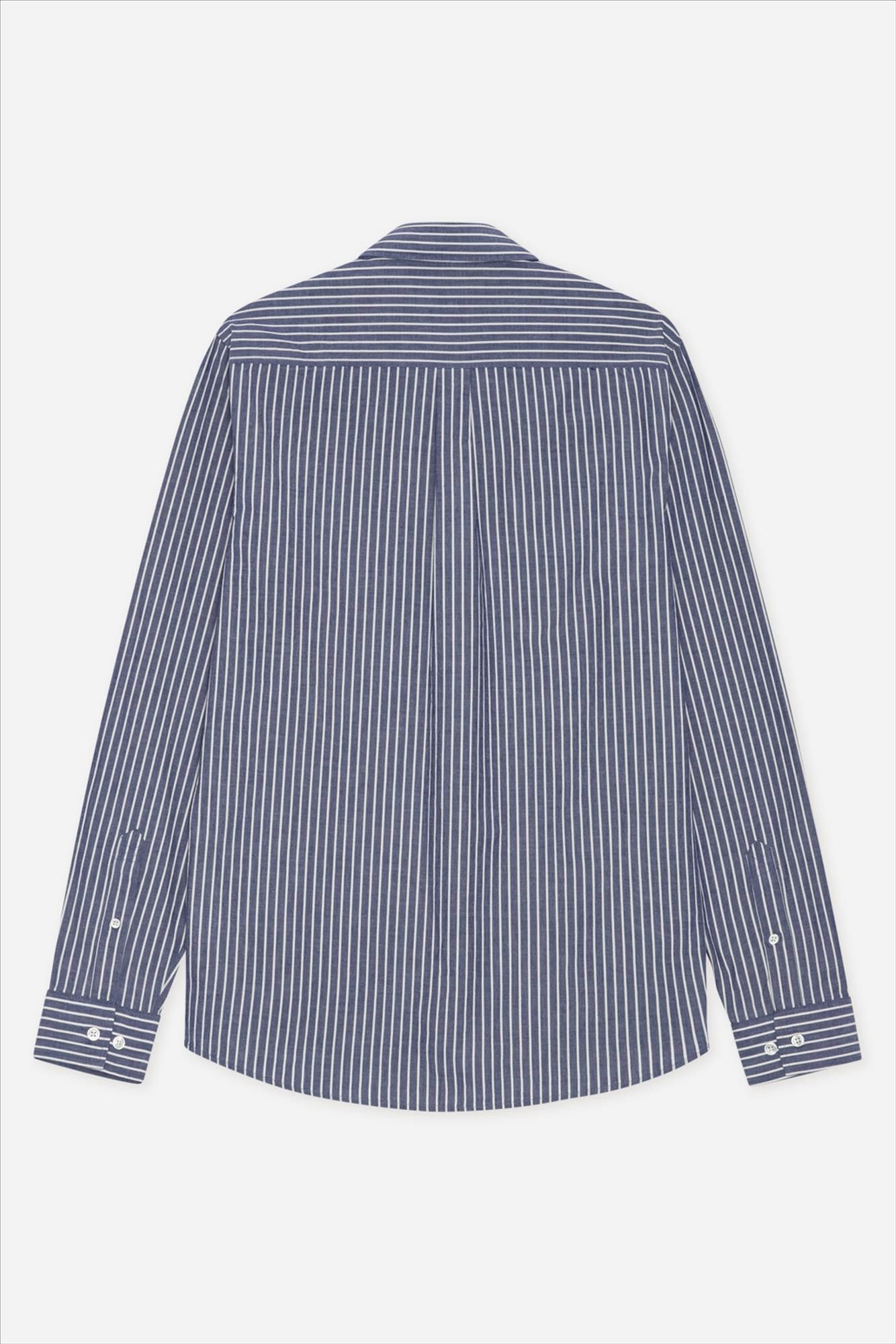 LES DEUX  - Blauw Light Oxford Striped hemd