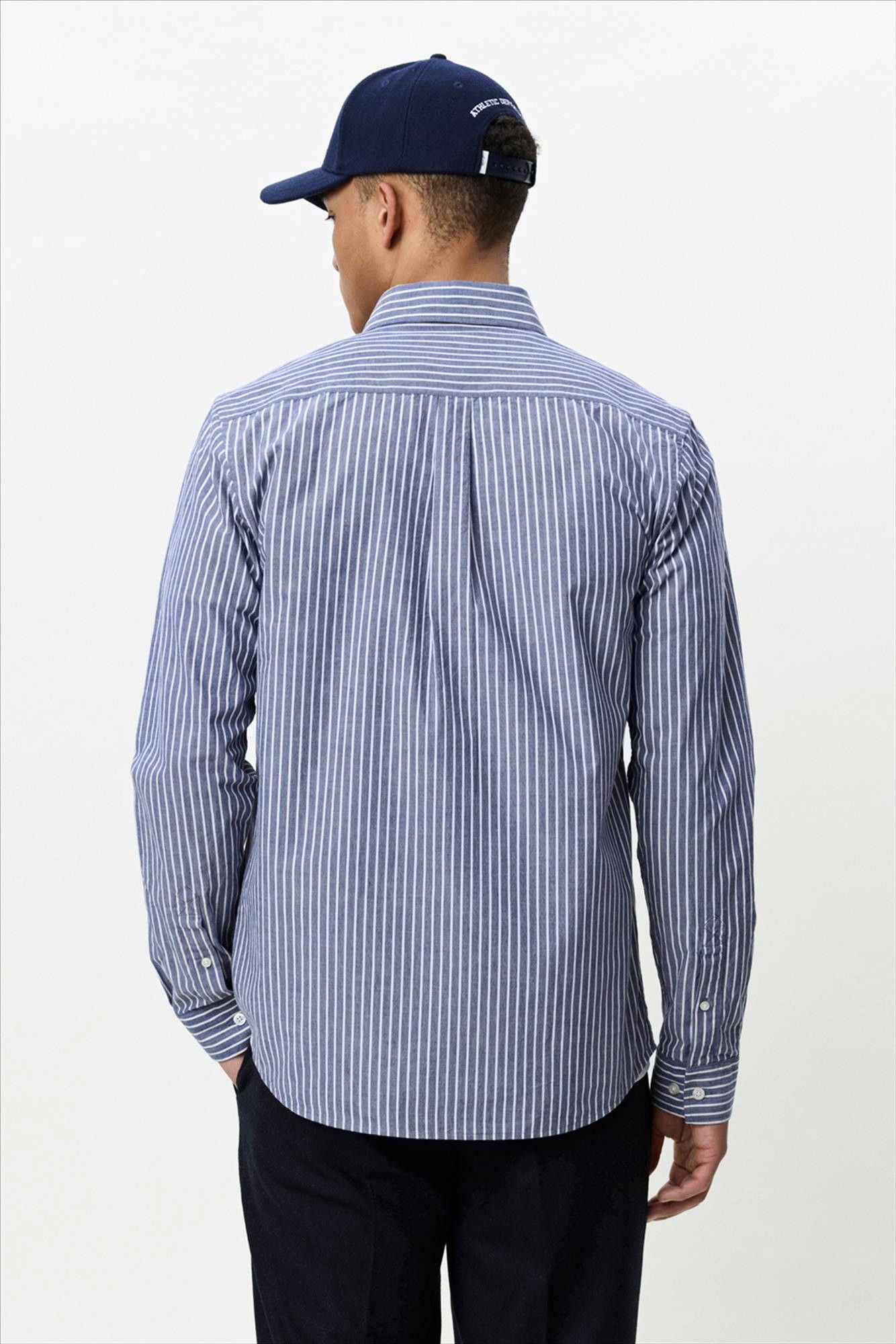 LES DEUX  - Blauw Light Oxford Striped hemd