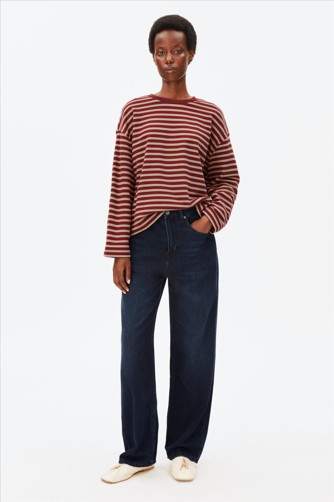Armed Angels - Bordeaux-Beige Frankaa Maarlen sweater
