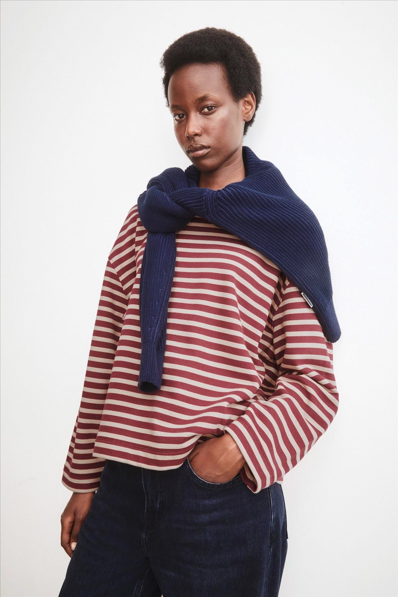 Armed Angels - Bordeaux-Beige Frankaa Maarlen sweater