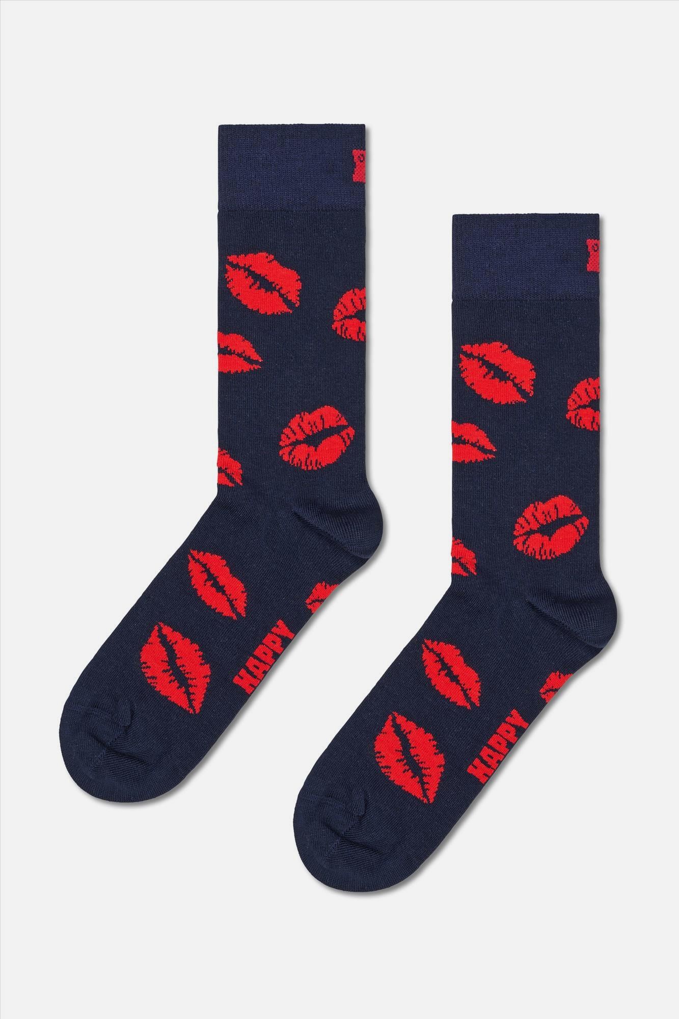 Happy Socks - Donkerblauwe Valentine's 2-pack giftset sokken, maat: 41-46