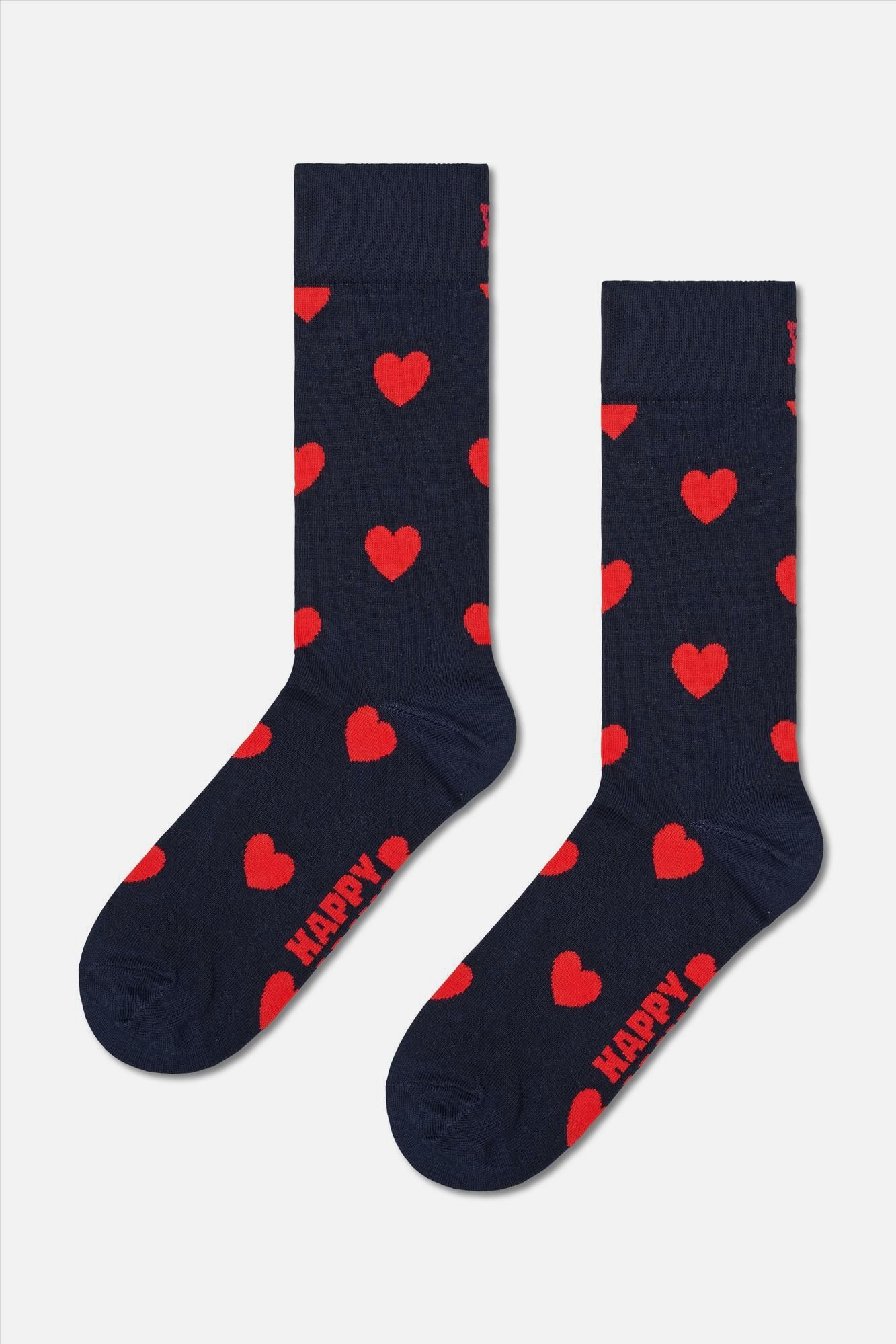 Happy Socks - Donkerblauwe Valentine's 2-pack giftset sokken, maat: 41-46