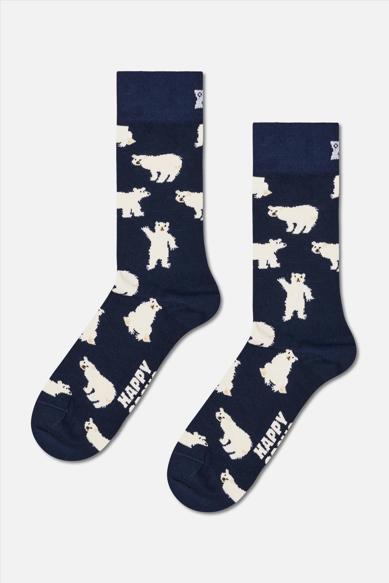 Happy Socks - Donkerblauwe Bear sokken, maat: 41-46