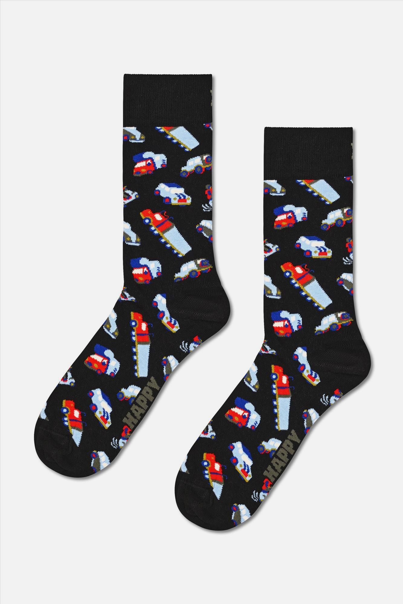 Happy Socks - Zwarte Traffic Jam sokken, maat: 41-46