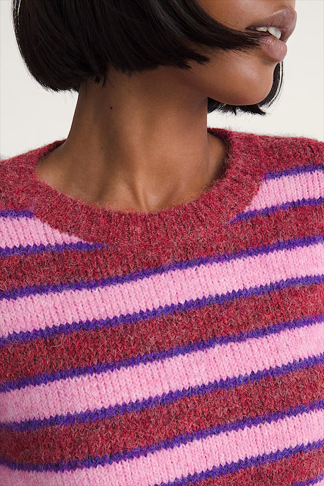 Vans  - Bordeaux-Roze Rollins Stripe trui