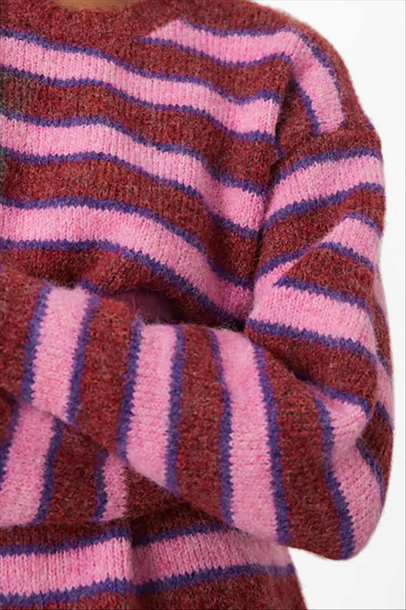 Vans  - Bordeaux-Roze Rollins Stripe trui