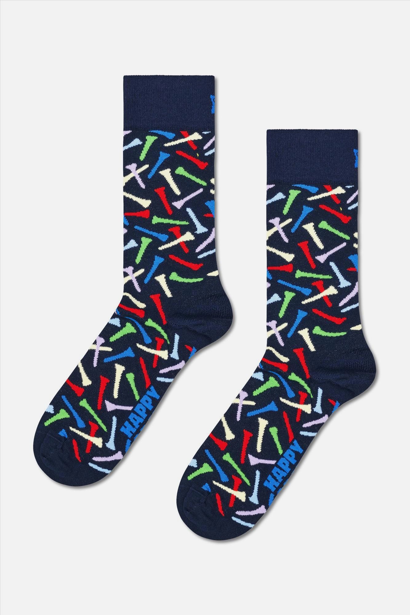 Happy Socks - Donkerblauwe Golf sokken, maat: 41-46