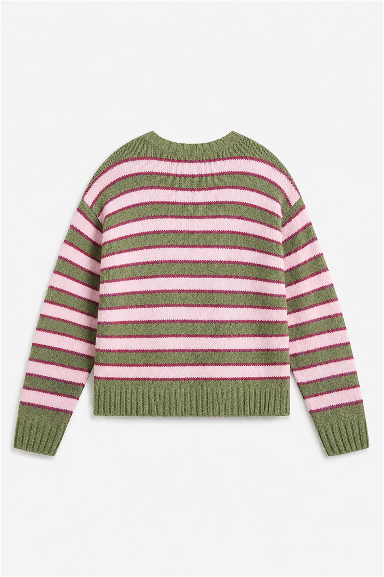 Vans  - Groen-Roze Rollins Stripe trui