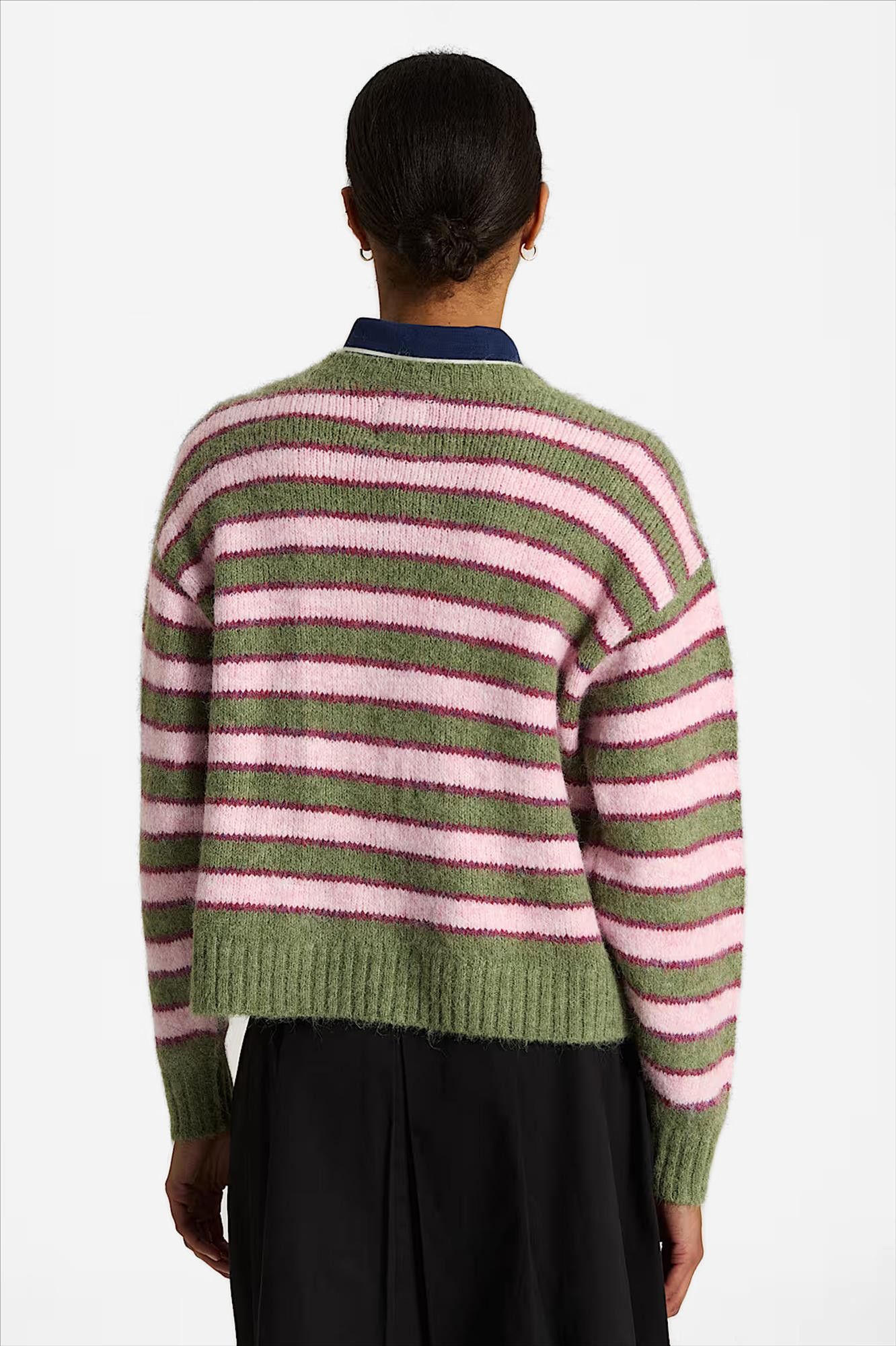 Vans  - Groen-Roze Rollins Stripe trui