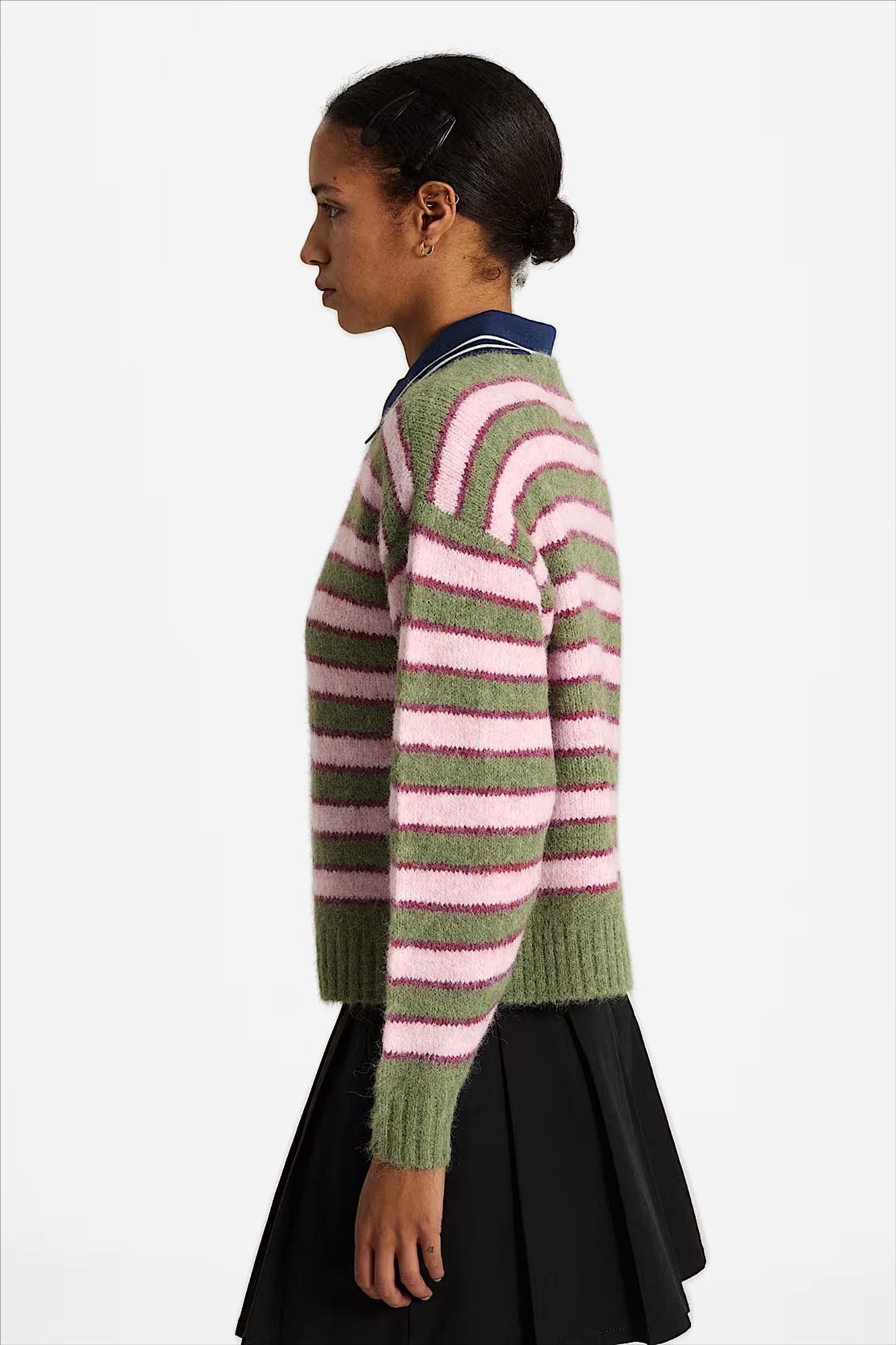 Vans  - Groen-Roze Rollins Stripe trui