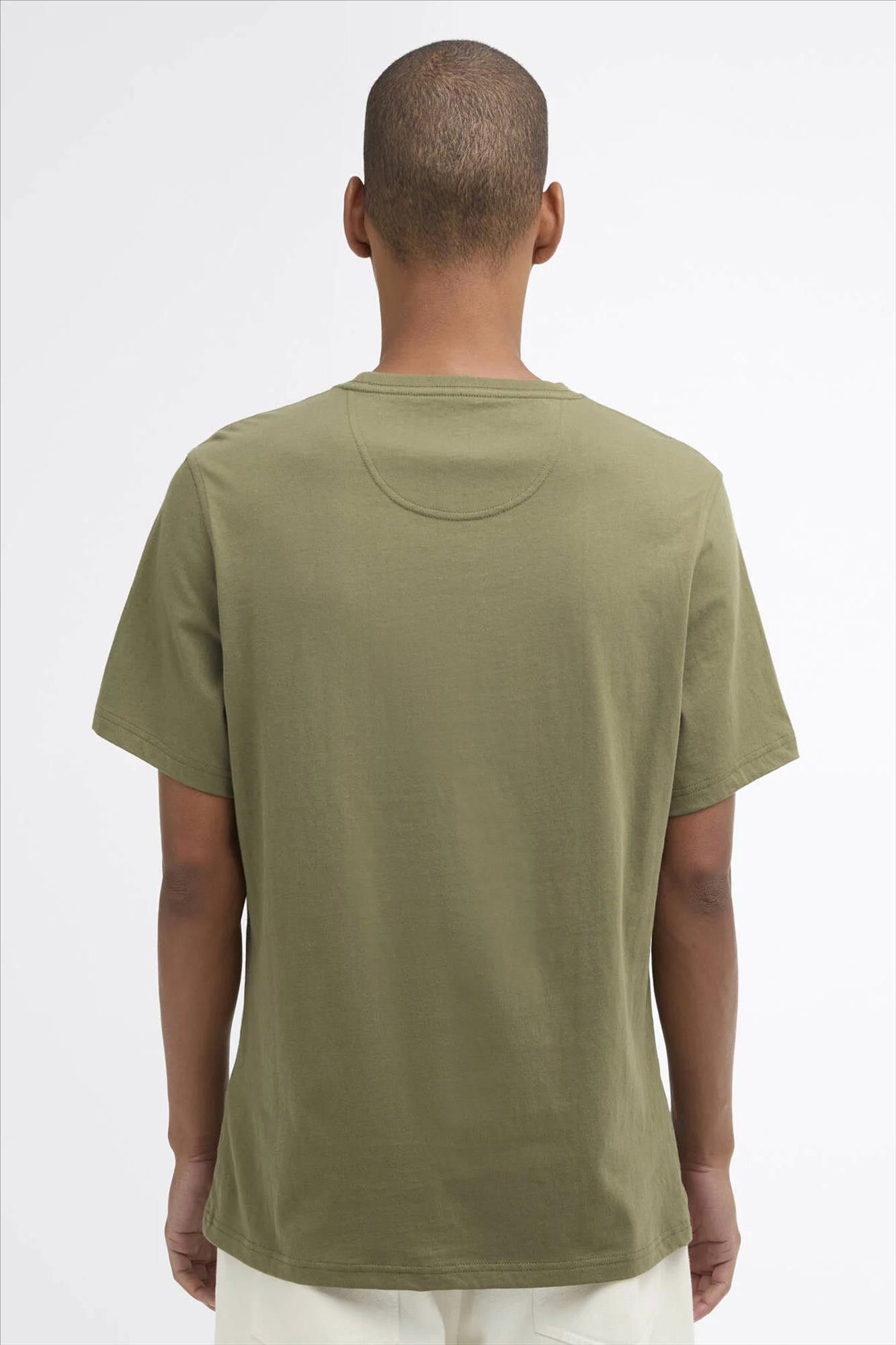 Barbour - Olijfgroene Langdon Pocket T-shirt