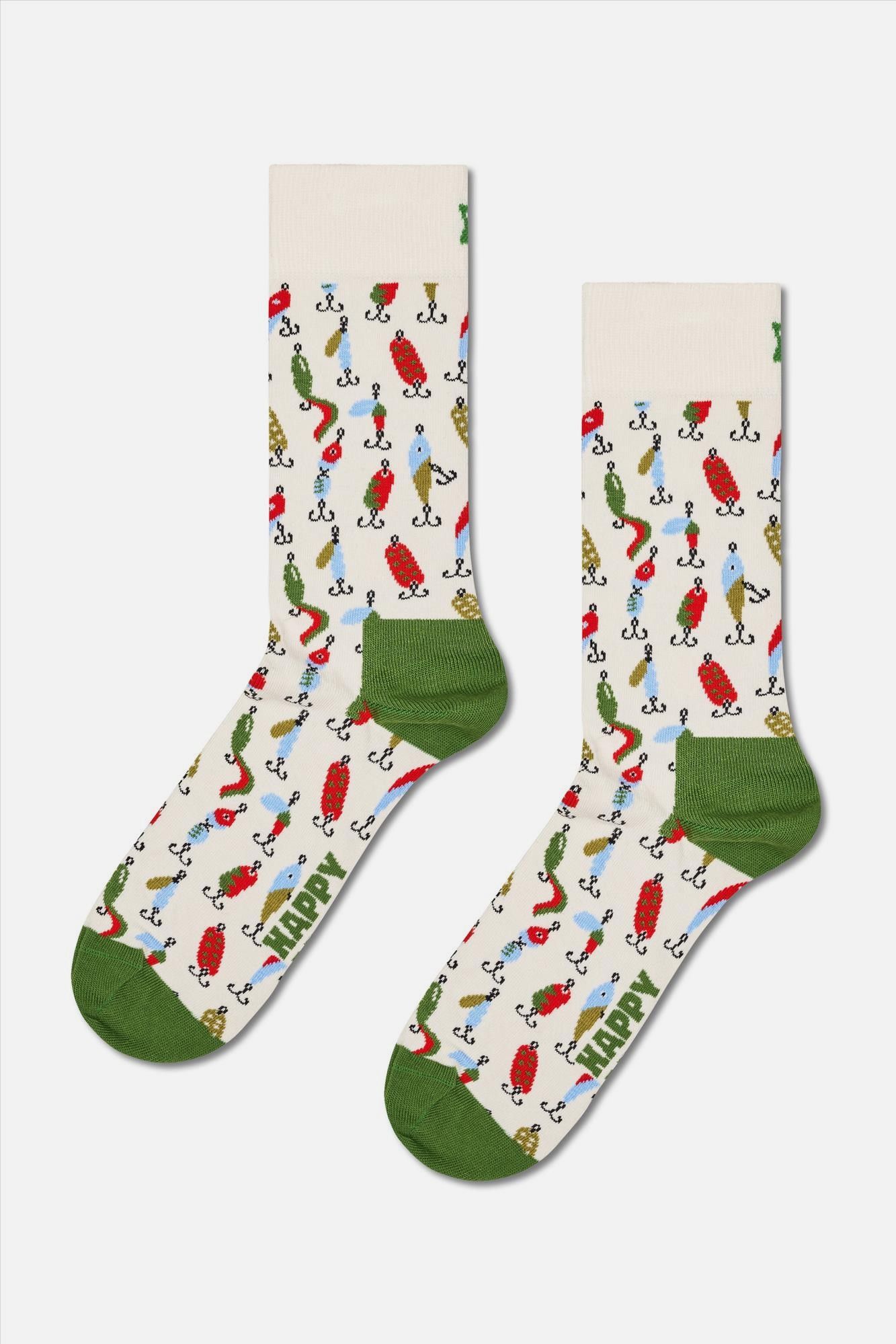 Happy Socks - Ecru Fishing Gear sokken, maat: 41-46