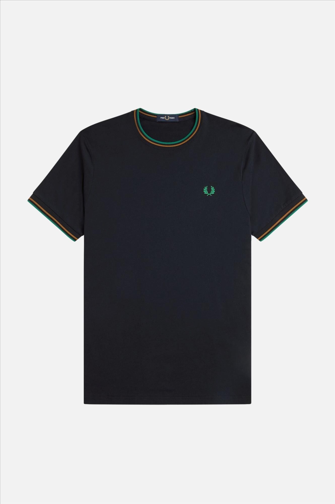 Fred Perry - Donkerblauwe Twin Tipped T-shirt
