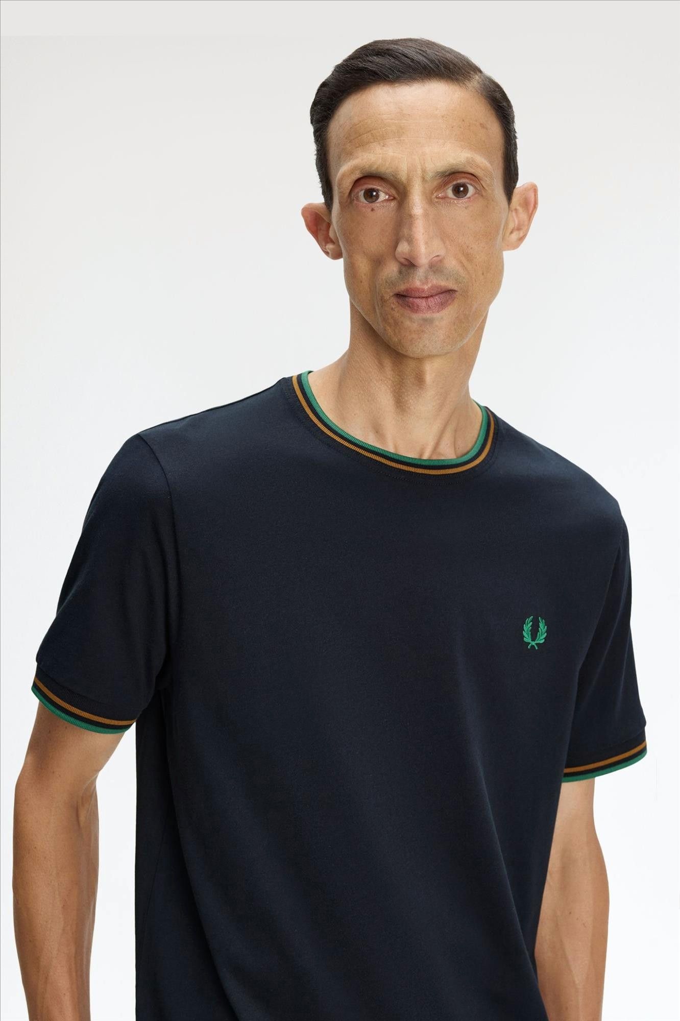 Fred Perry - Donkerblauwe Twin Tipped T-shirt