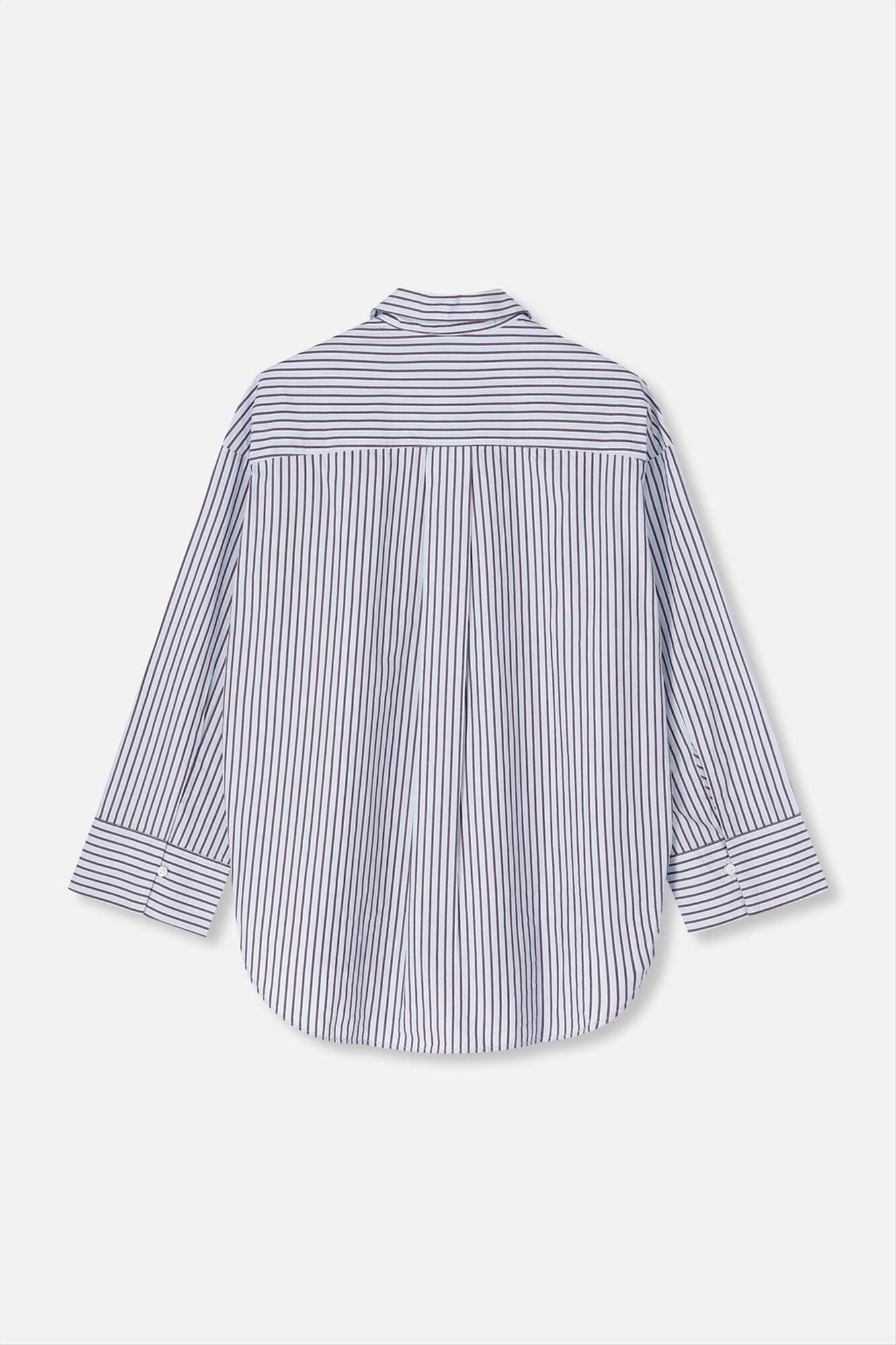 Boii - Lichtblauwe Fie Art Stripe blouse