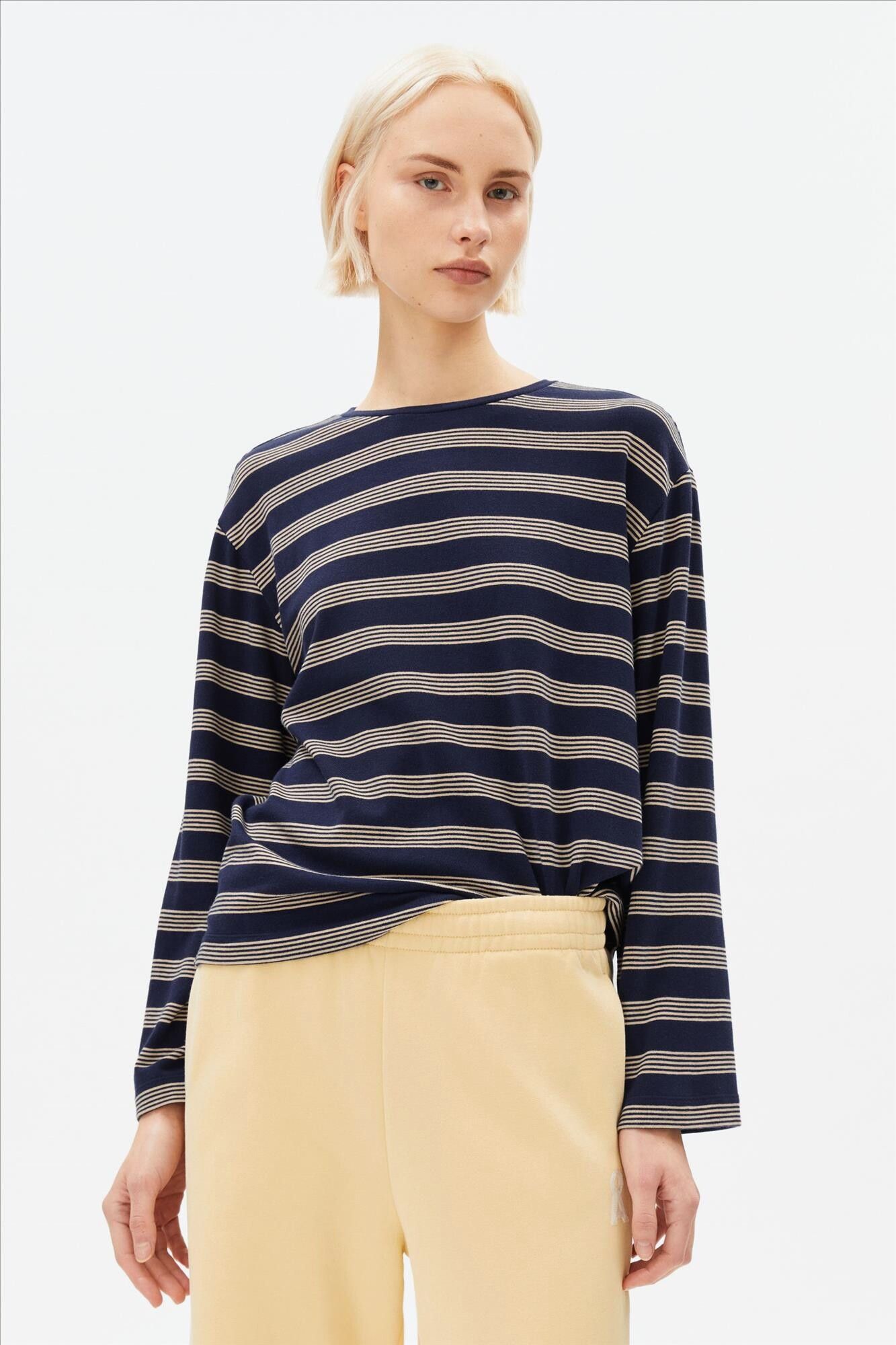 Armed Angels - Donkerblauwe Marynaa longsleeve