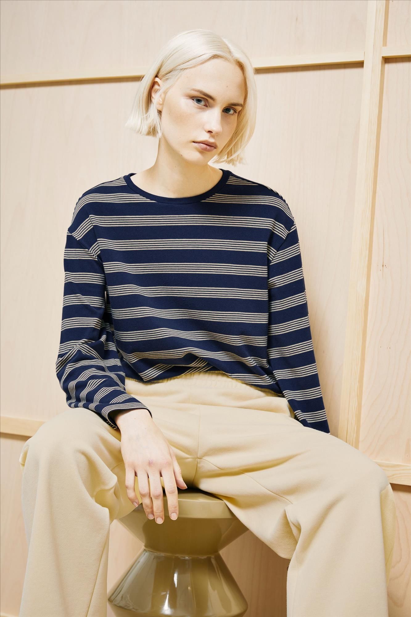 Armed Angels - Donkerblauwe Marynaa longsleeve