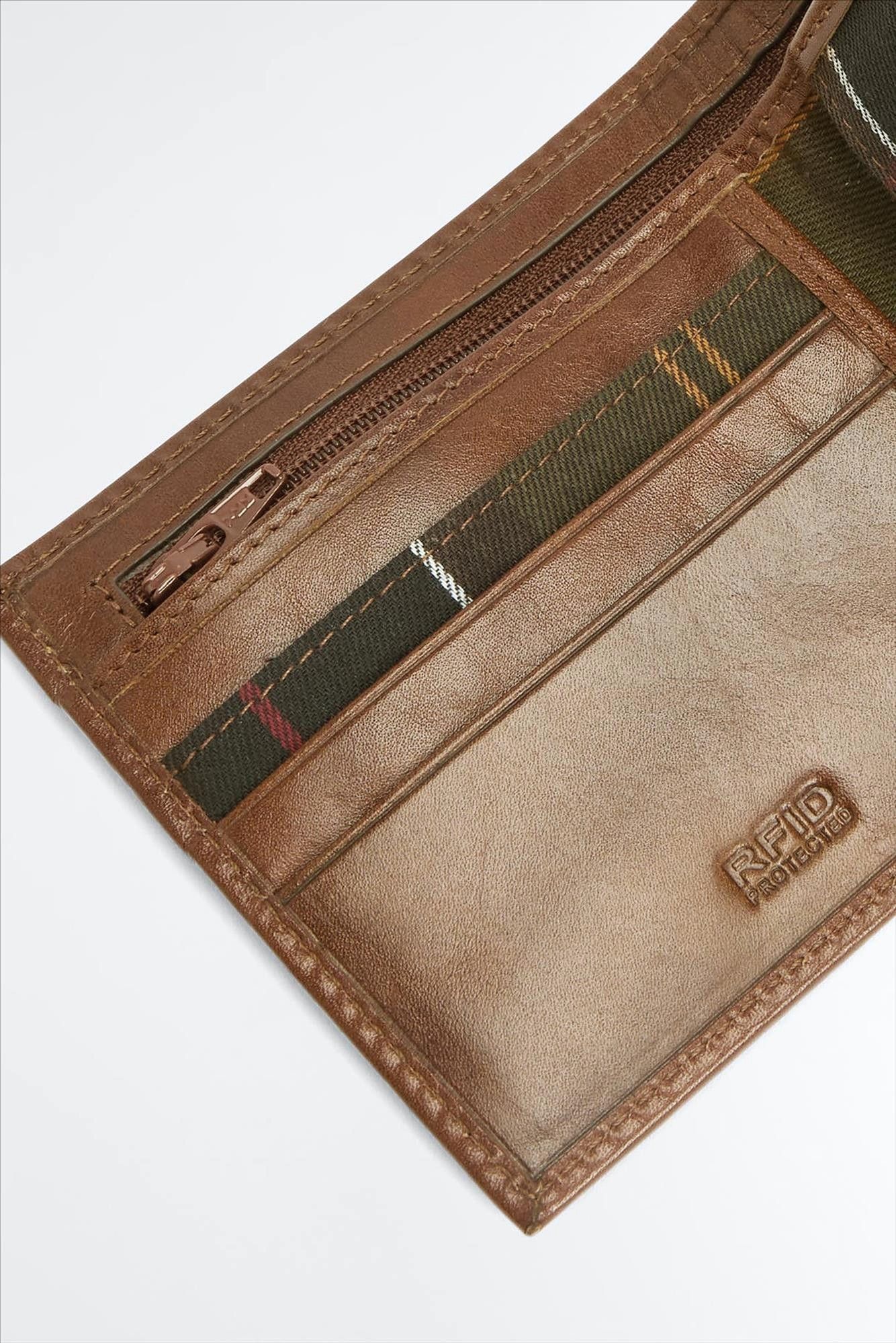 Barbour - Bruine Bolam Leather portemonnee