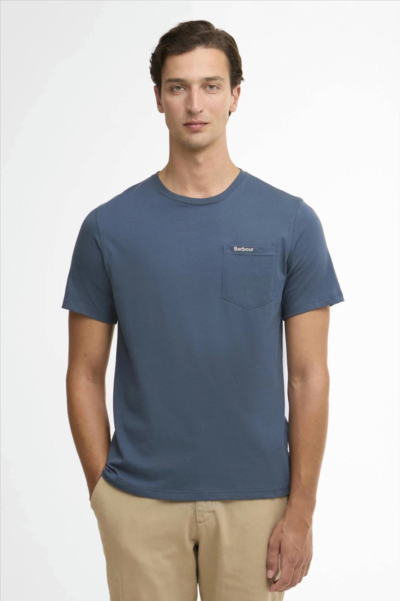 Barbour - Blauwe Langdon Pocket T-shirt