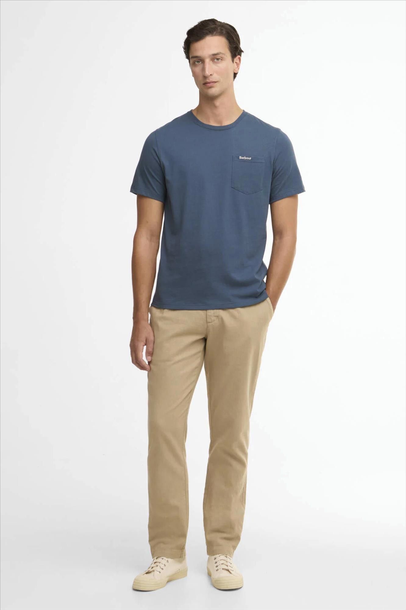 Barbour - Blauwe Langdon Pocket T-shirt