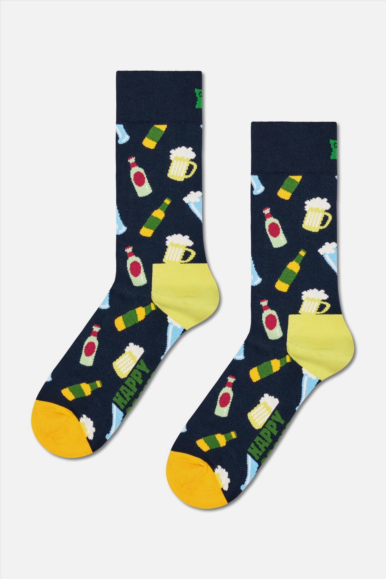 Happy Socks - Donkerblauwe Beer sokken, maat: 41-46