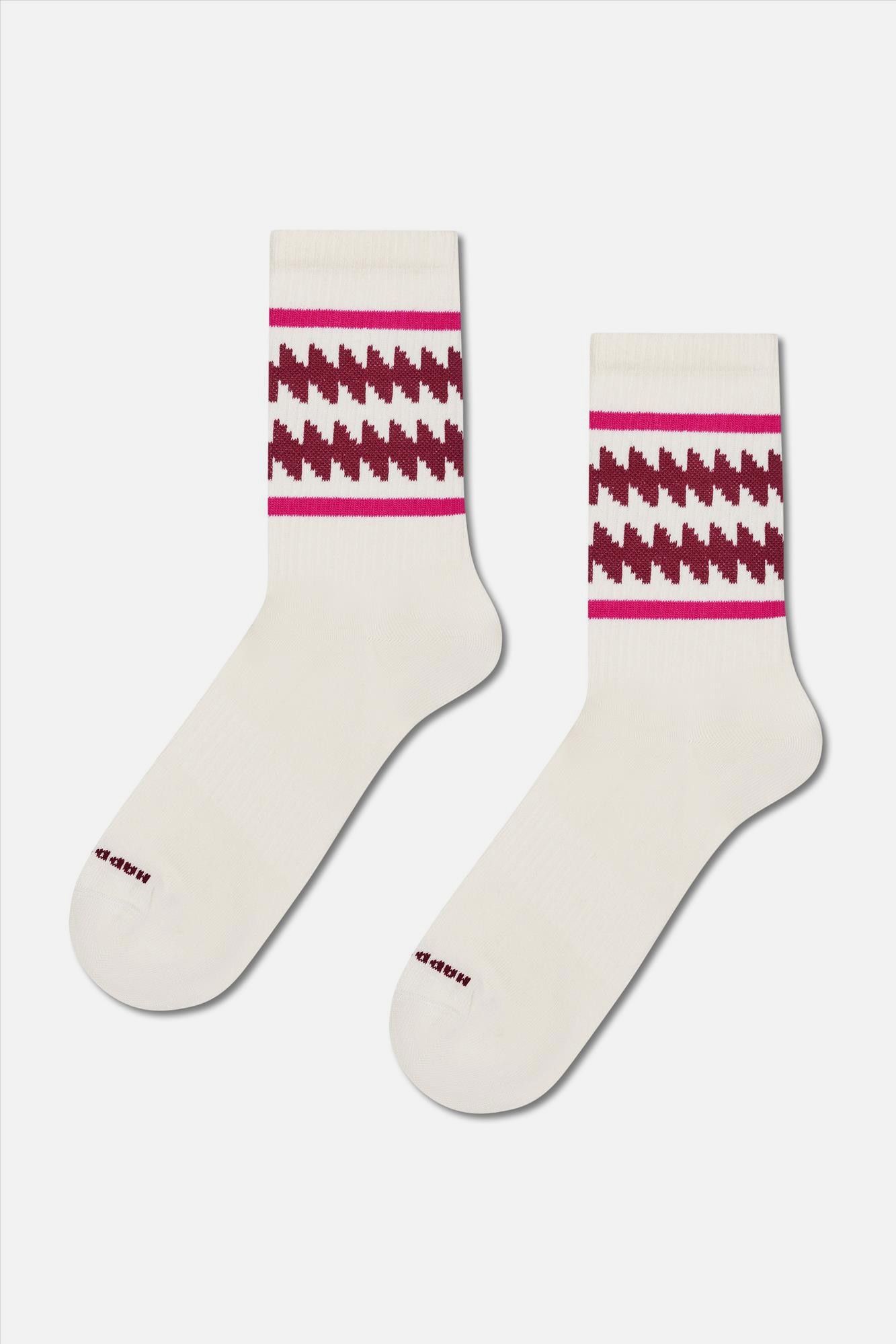 Happy Socks - Ecru Zic Zac Stripe sokken, maat: 36-40