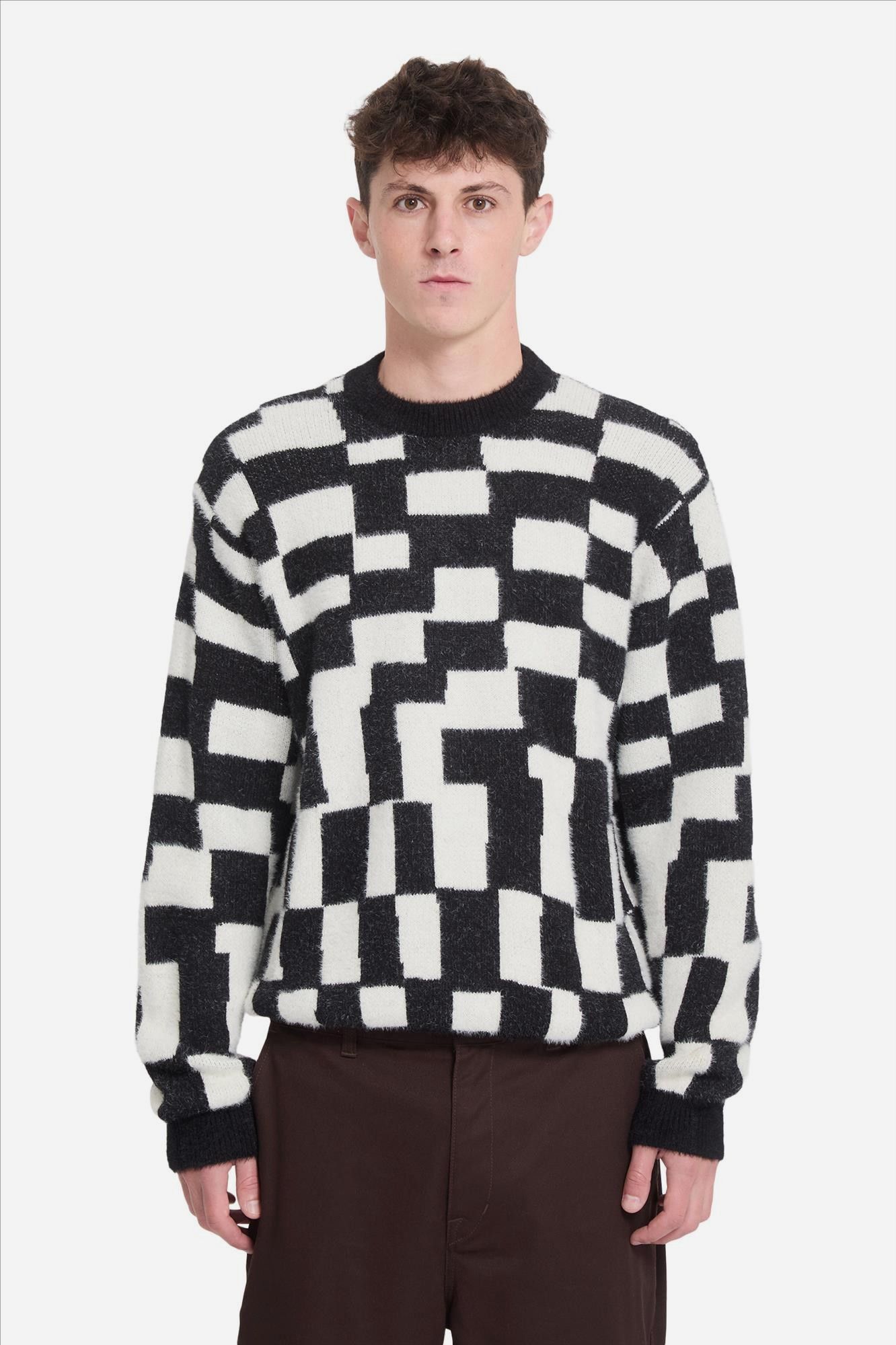Volcom - Zwart-Witte Carrau Check trui