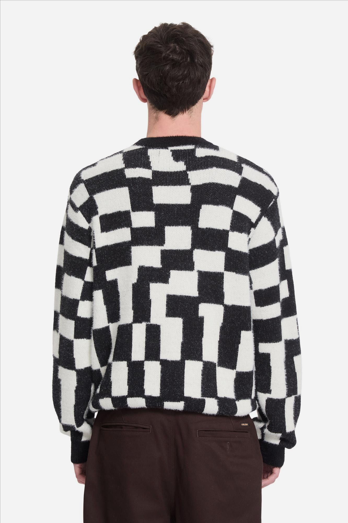 Volcom - Zwart-Witte Carrau Check trui