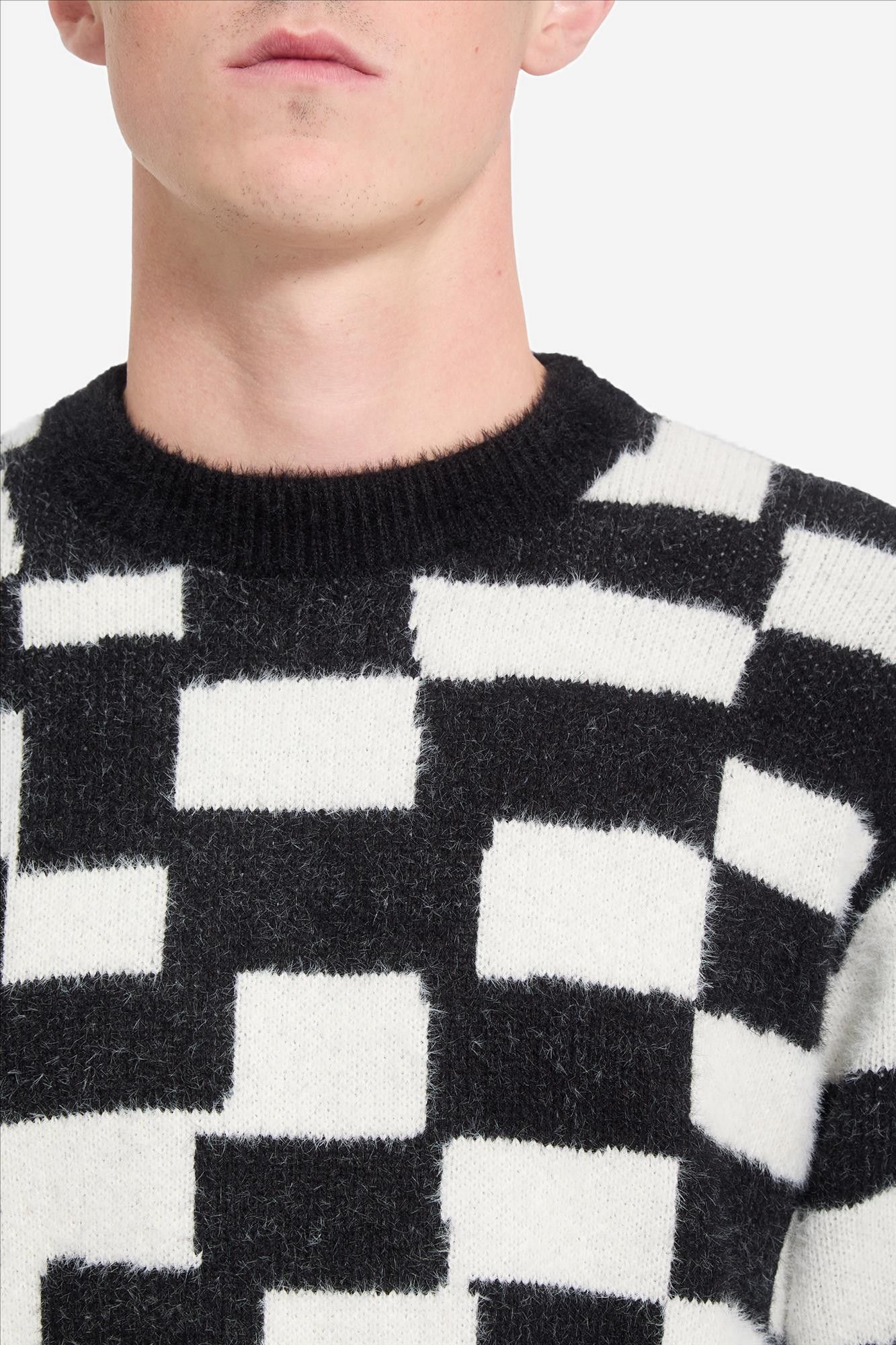 Volcom - Zwart-Witte Carrau Check trui