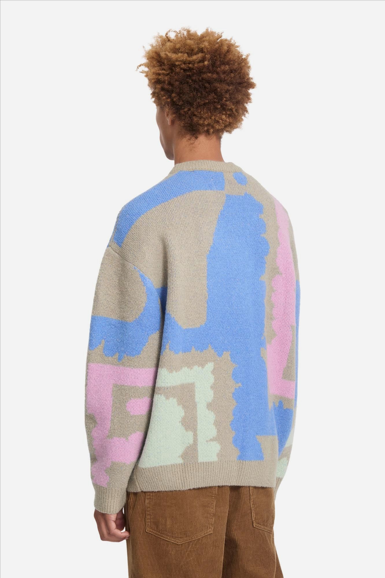 Volcom - Beige-Blauw-Roze Carrau trui