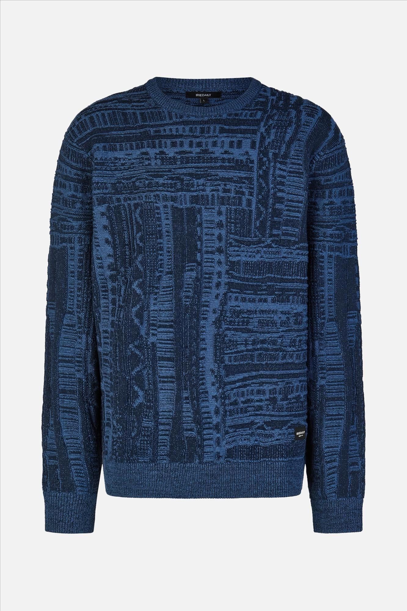 Iriedaily - Blauwe Theo Structure trui