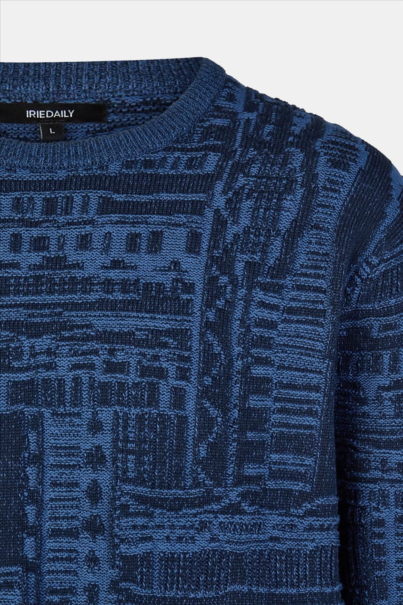Iriedaily - Blauwe Theo Structure trui