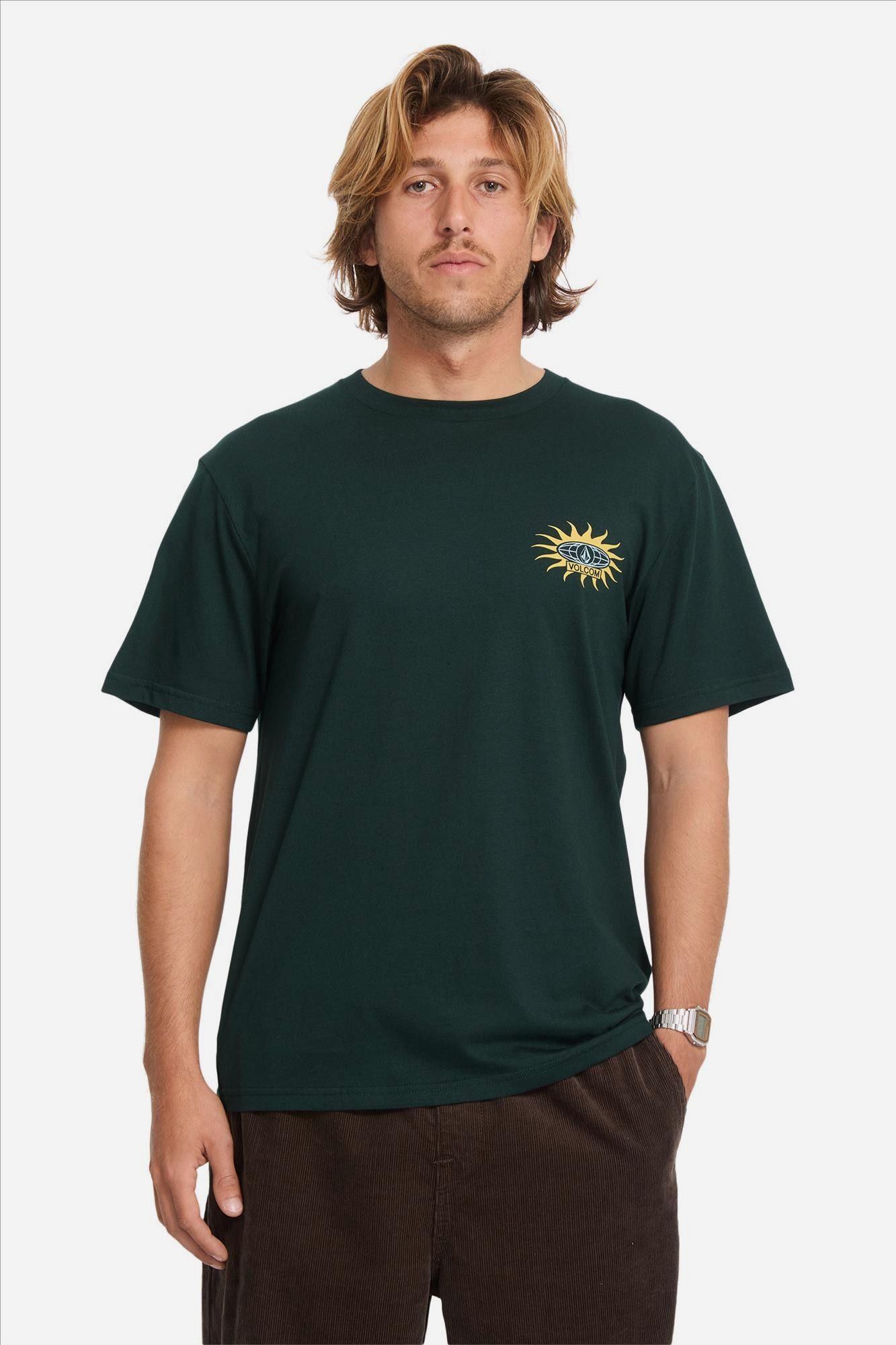 Volcom - Donkergroene Sunlog T-shirt