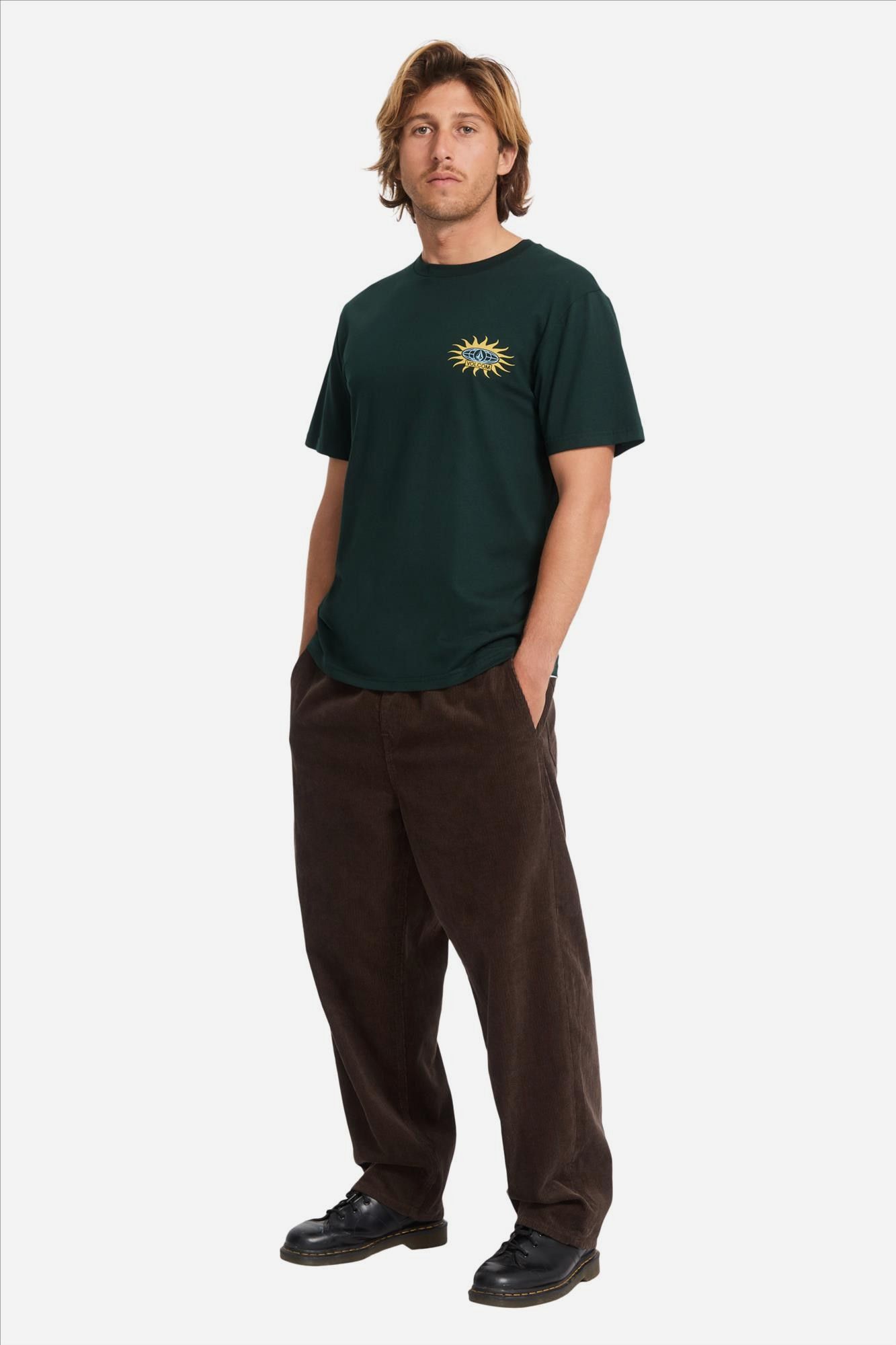 Volcom - Donkergroene Sunlog T-shirt