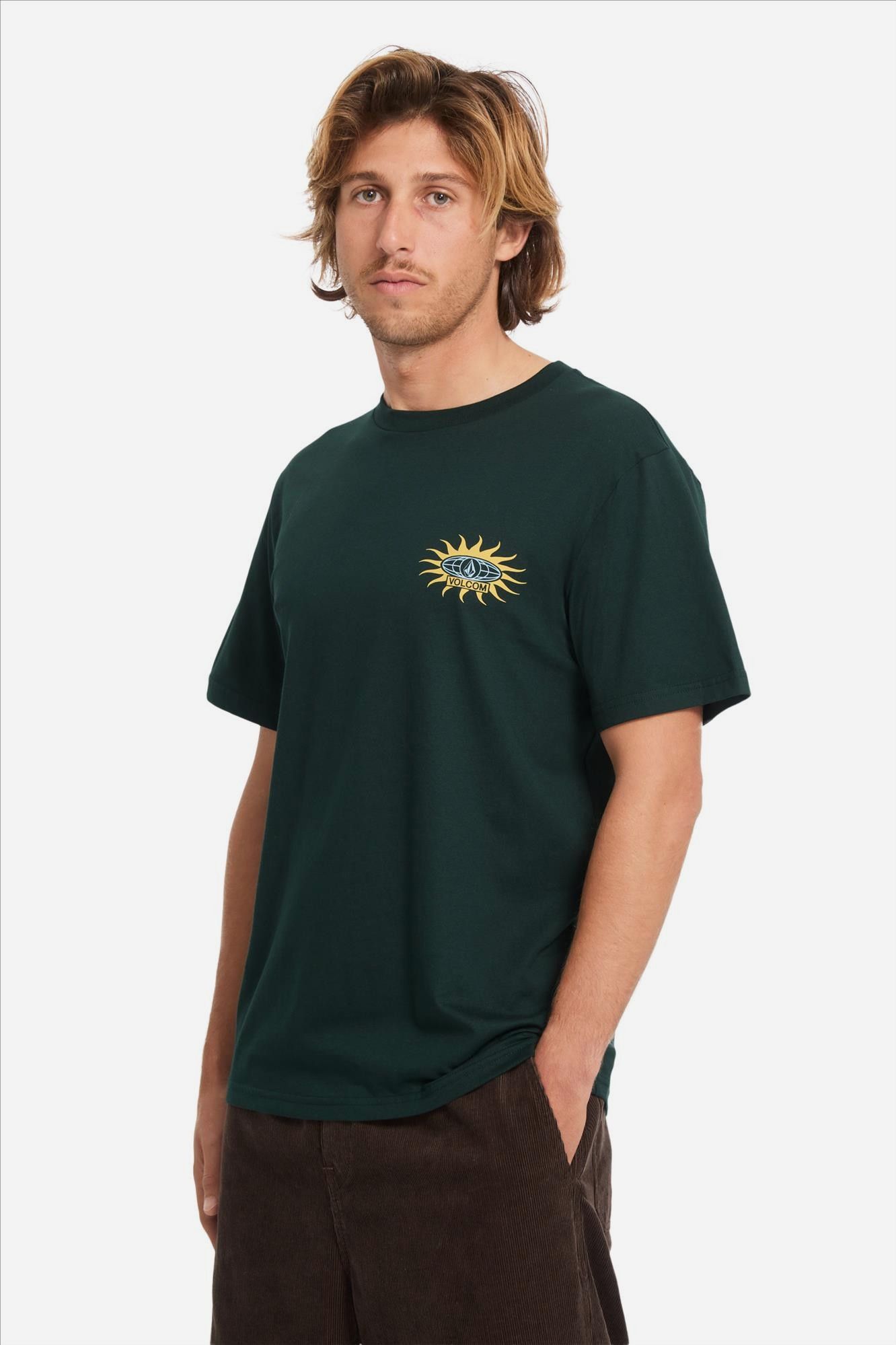 Volcom - Donkergroene Sunlog T-shirt