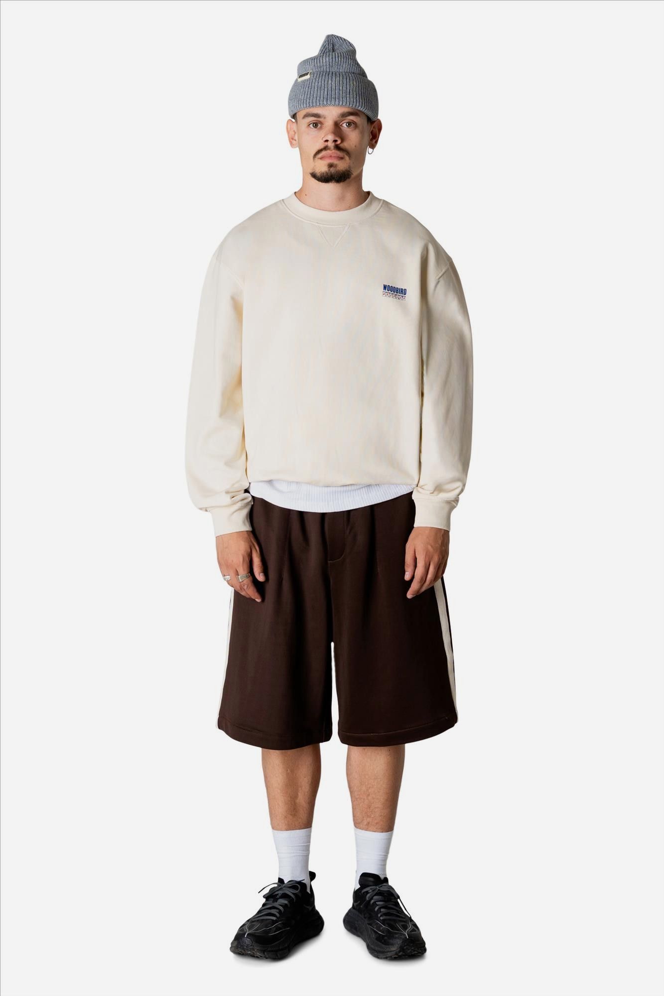 WOODBIRD - Ecru Cane Cart Crew sweater