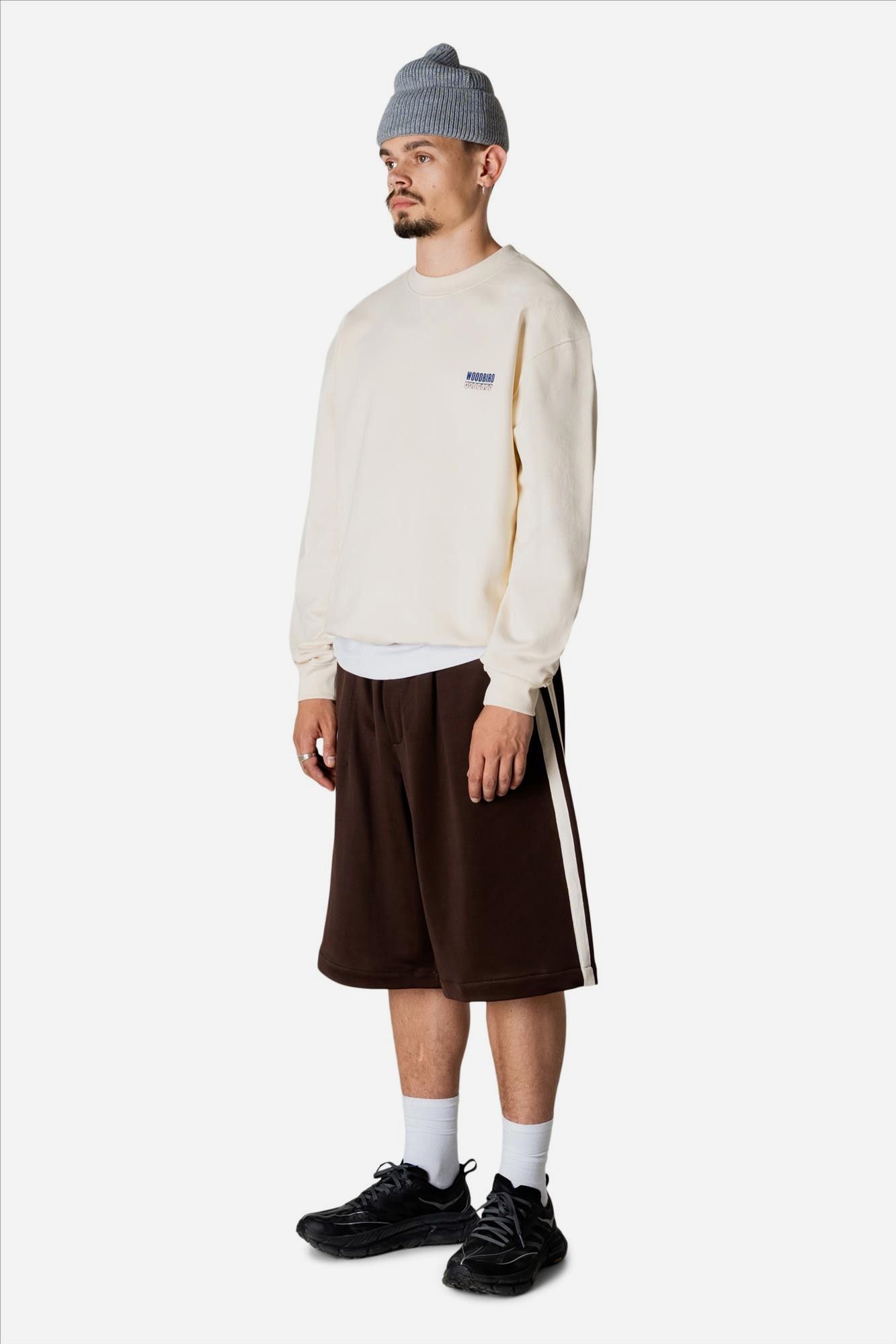 WOODBIRD - Ecru Cane Cart Crew sweater