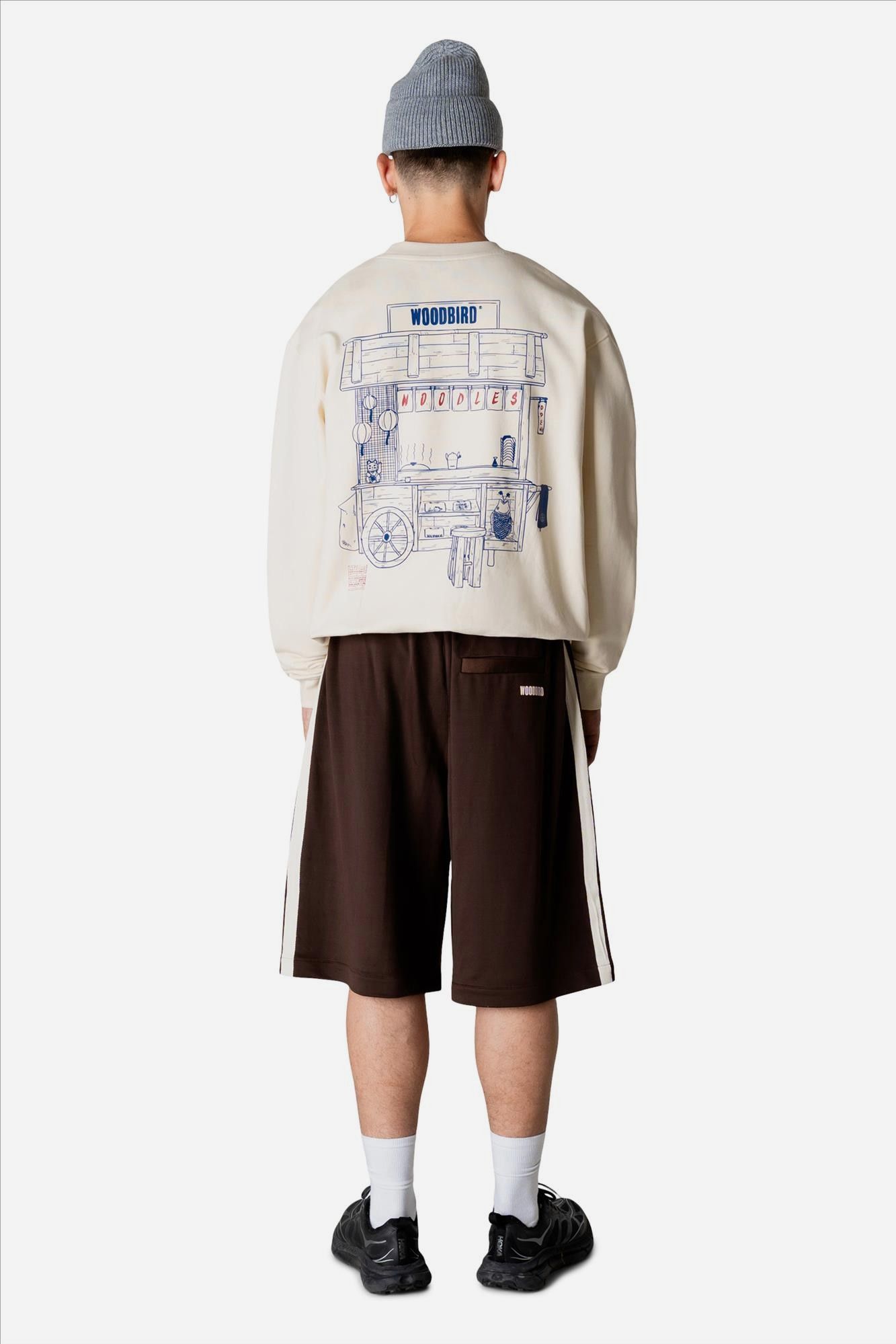 WOODBIRD - Ecru Cane Cart Crew sweater