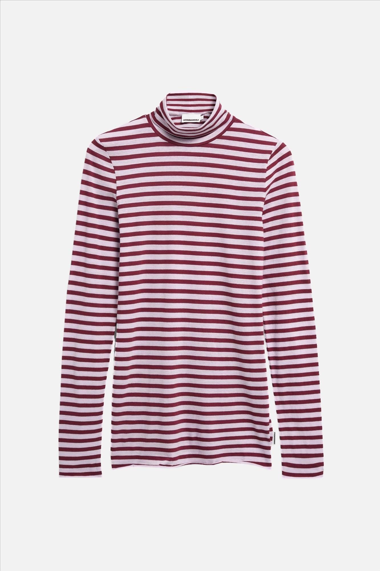Armed Angels - Bordeaux-Lichtpaarse Grazilianaa Stripe longsleeve