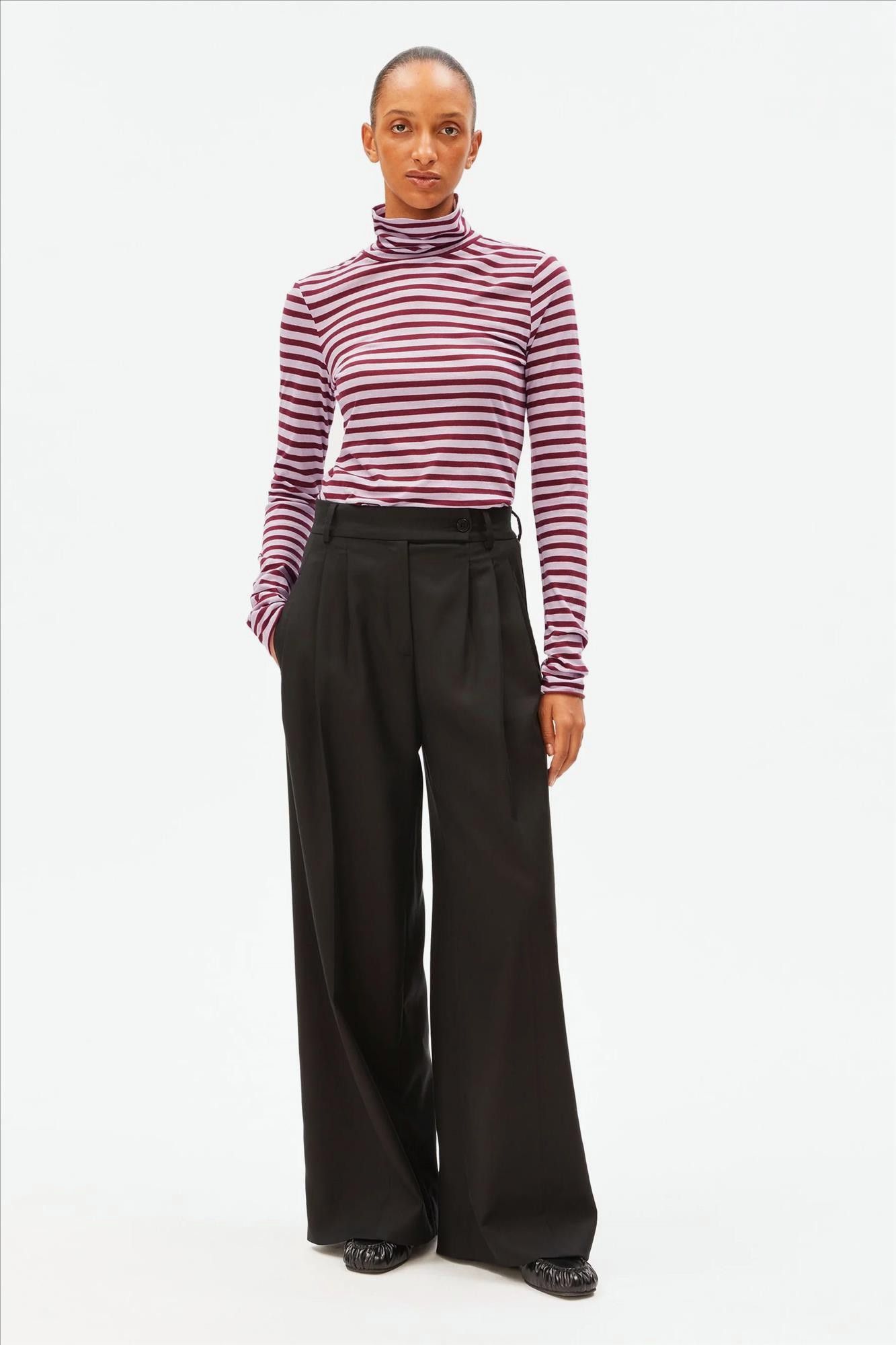 Armed Angels - Bordeaux-Lichtpaarse Grazilianaa Stripe longsleeve