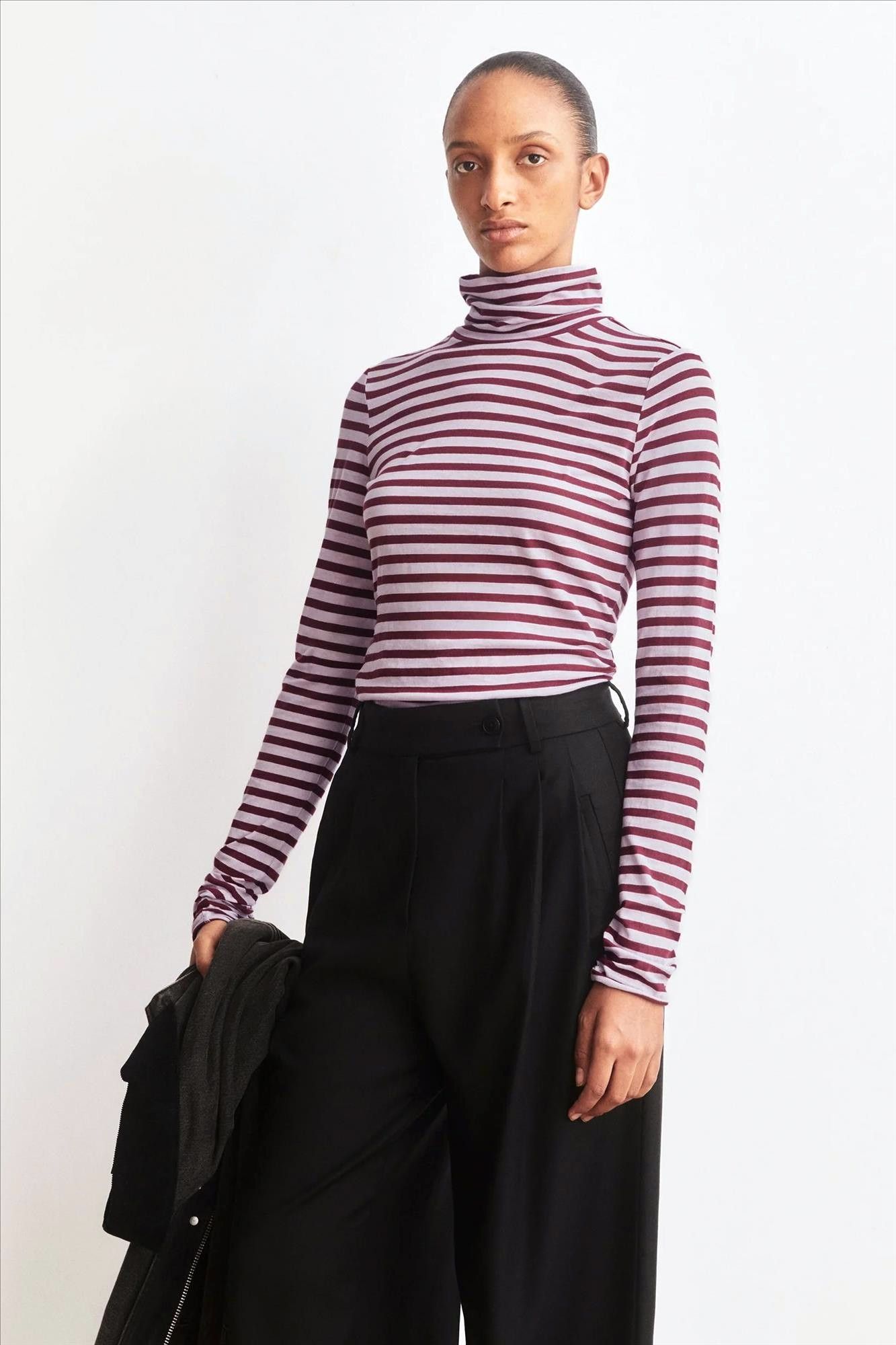 Armed Angels - Bordeaux-Lichtpaarse Grazilianaa Stripe longsleeve
