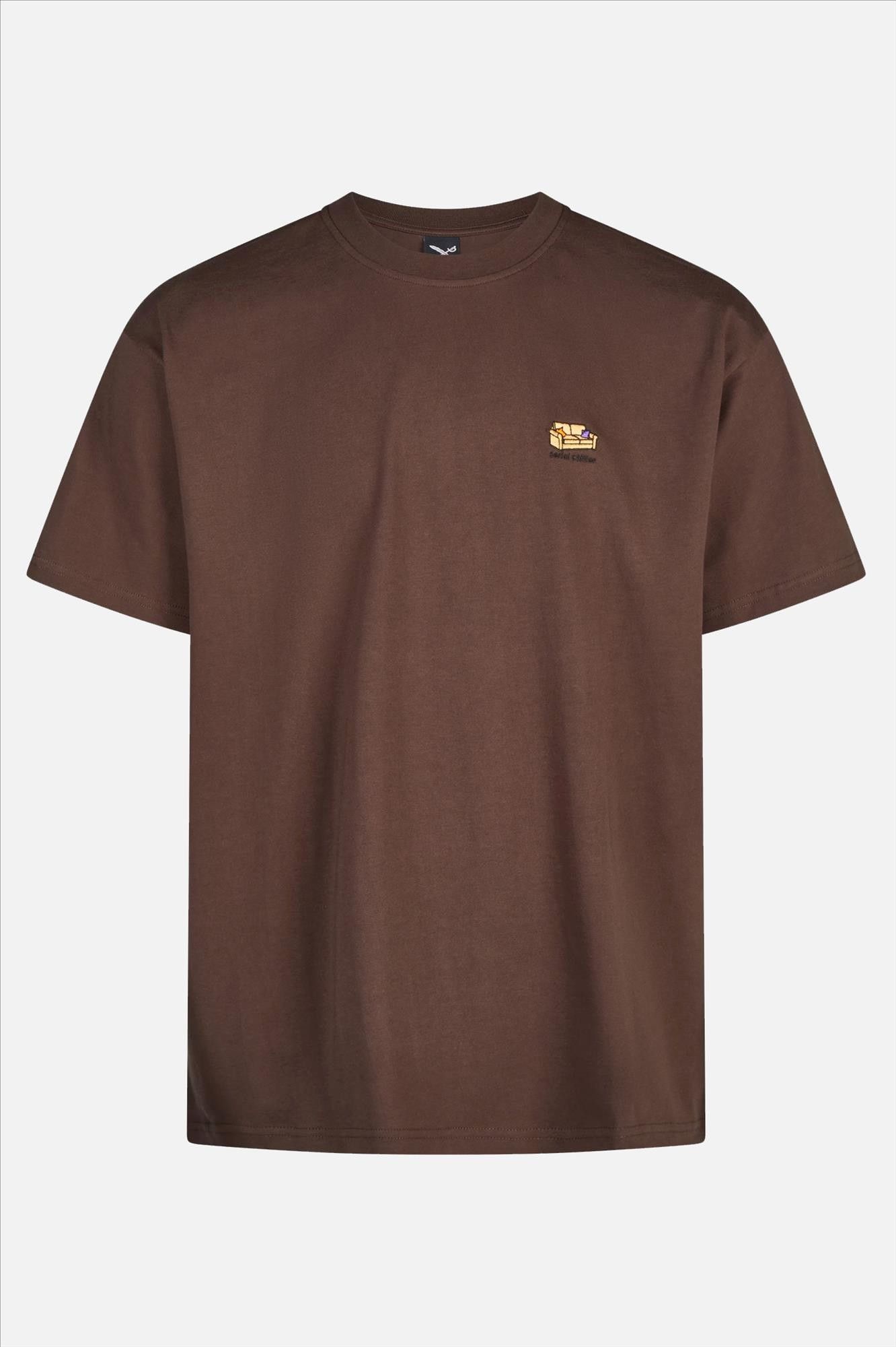 Iriedaily - Donkerbruine Serial Chiller T-shirt