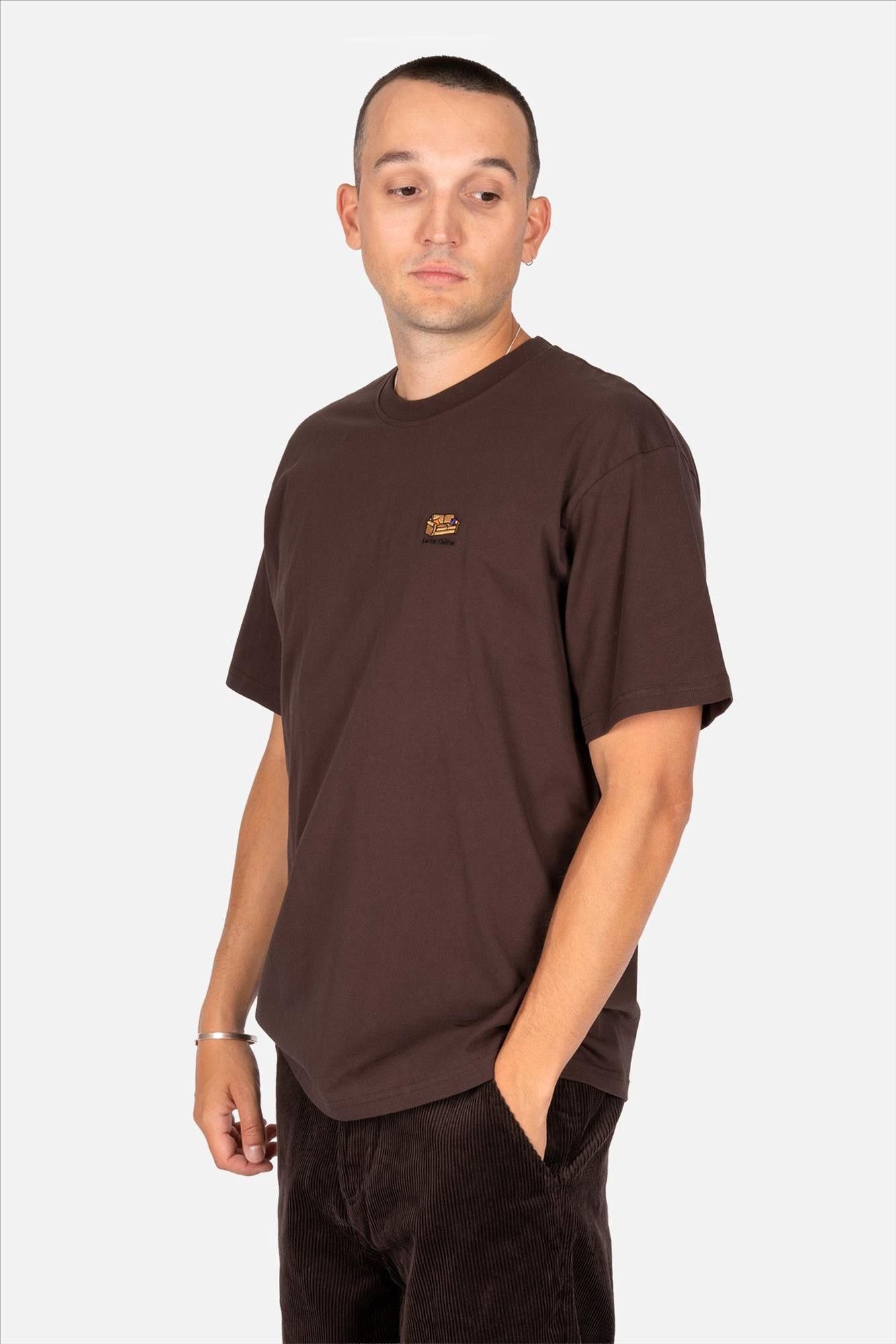 Iriedaily - Donkerbruine Serial Chiller T-shirt