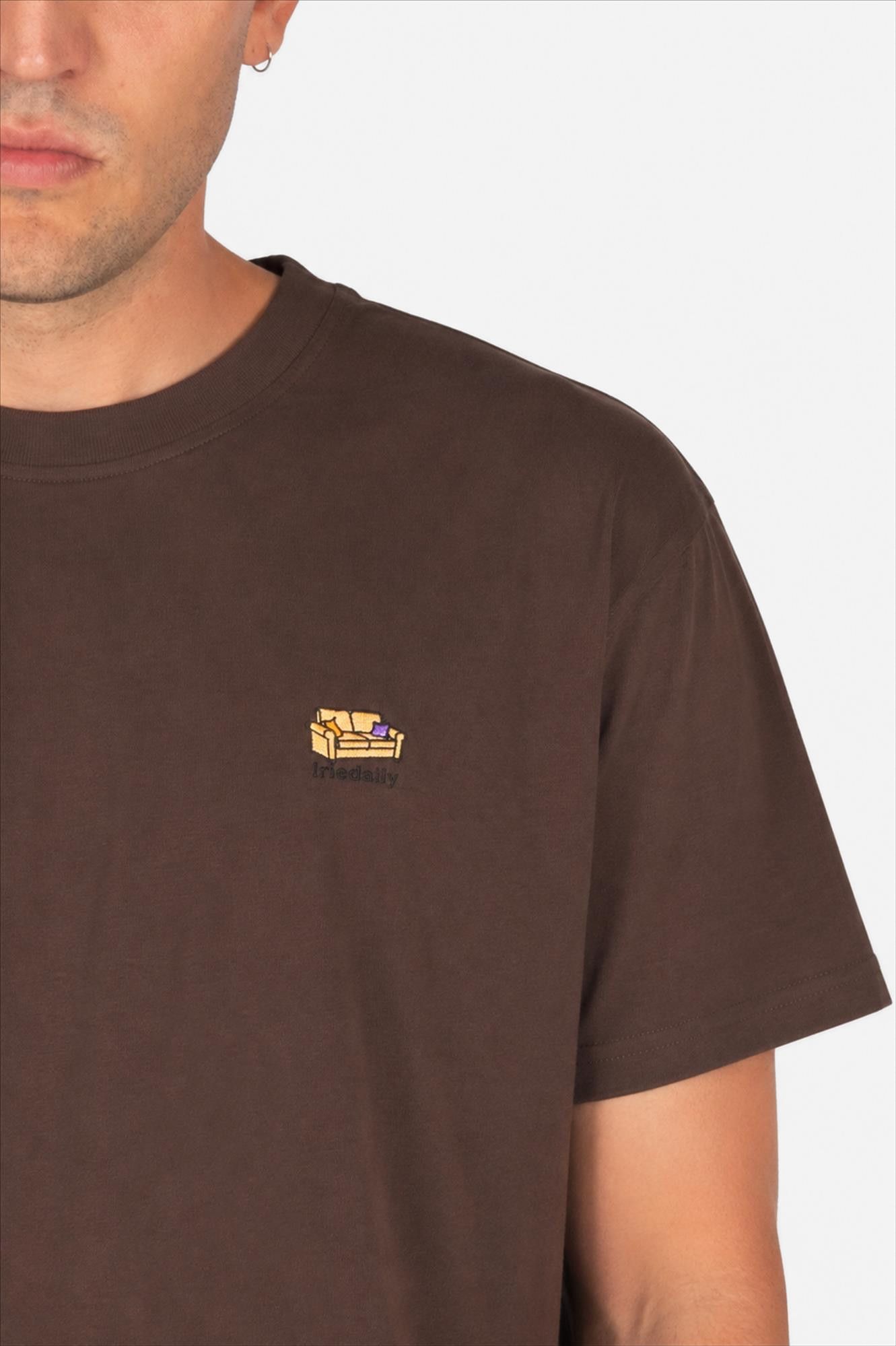 Iriedaily - Donkerbruine Serial Chiller T-shirt