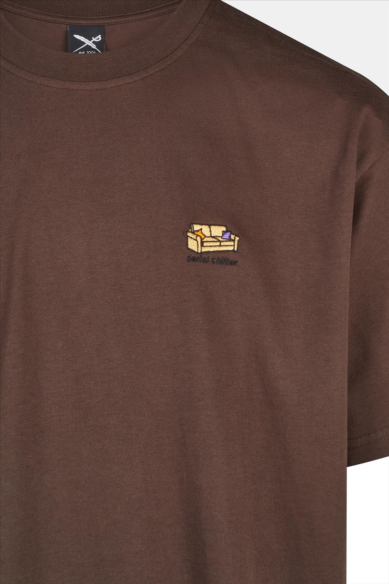 Iriedaily - Donkerbruine Serial Chiller T-shirt