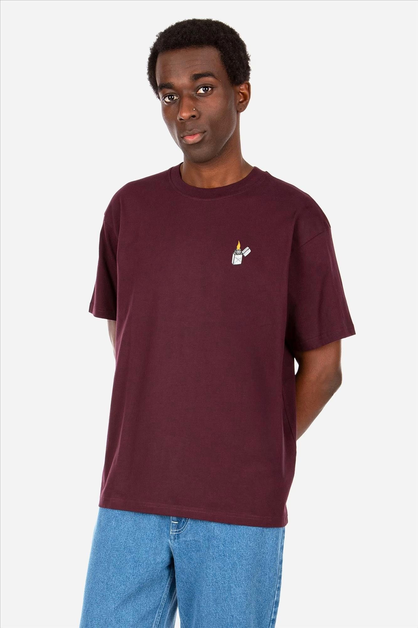 Iriedaily - Donkerpaarse Flaglighter T-shirt